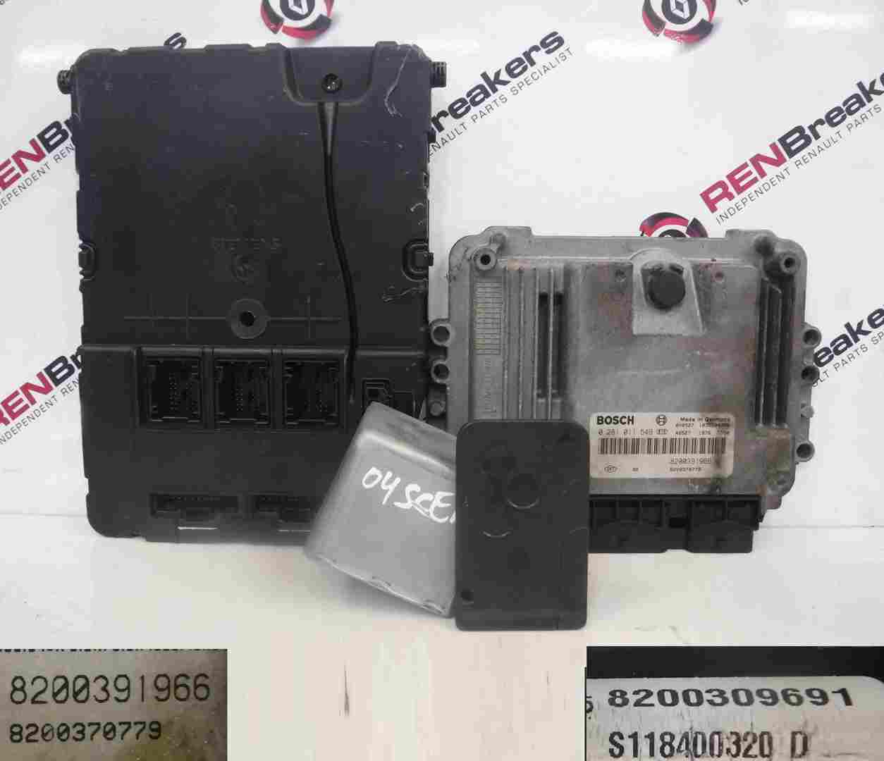Renault Scenic 2003-2009 1.9 dCi ECU SET UCH BCM Immobiliser + Key Card