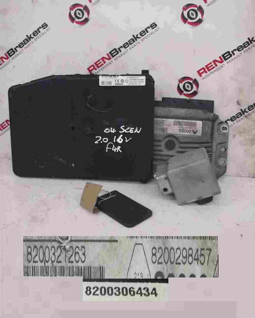 Renault Scenic 2003-2009 1.6 2.0 16v ECU Set UCH BCM Steering Lock   Key Card