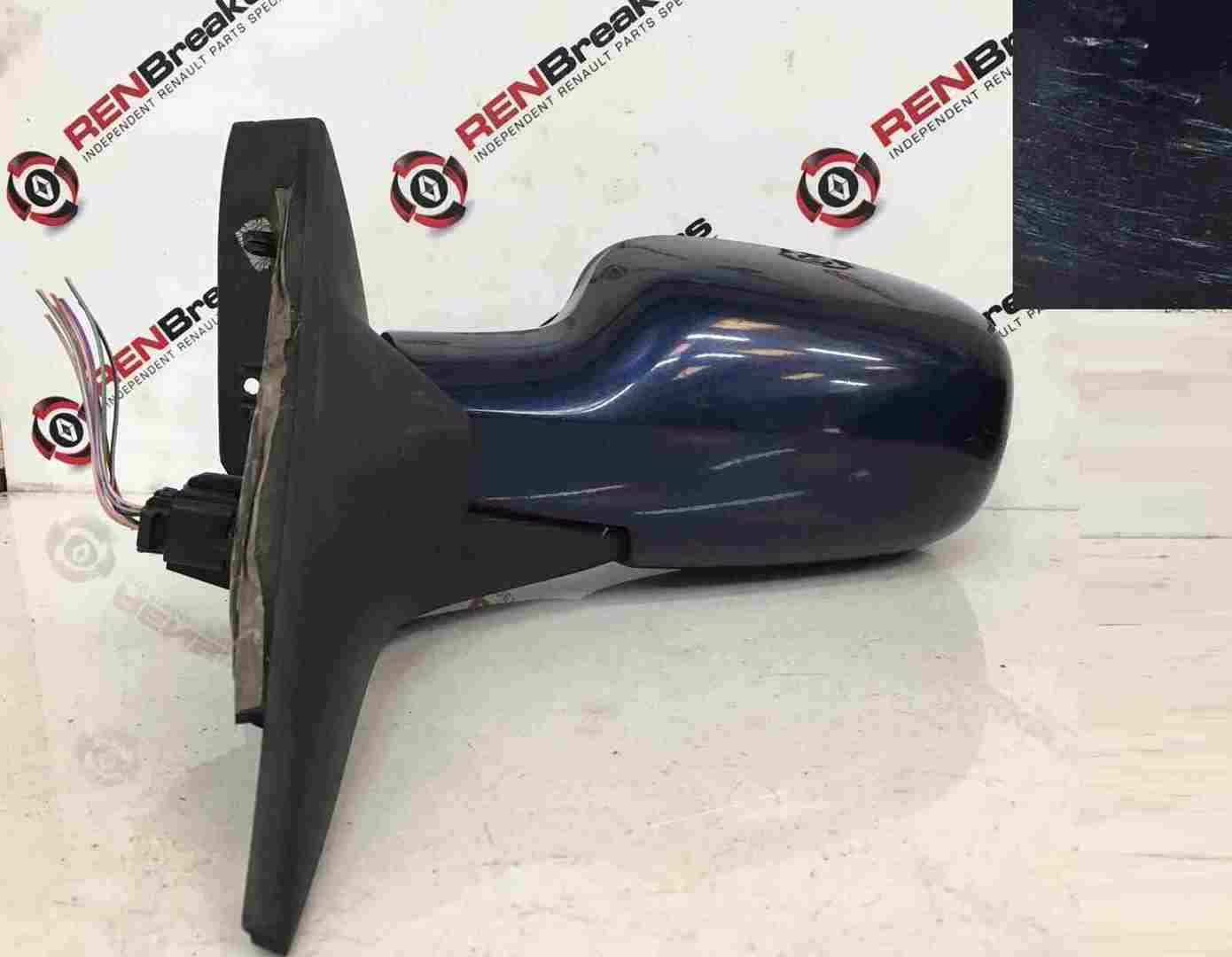 Renault Scenic 2003-2009 Drivers OS Wing Mirror Blue TEF43
