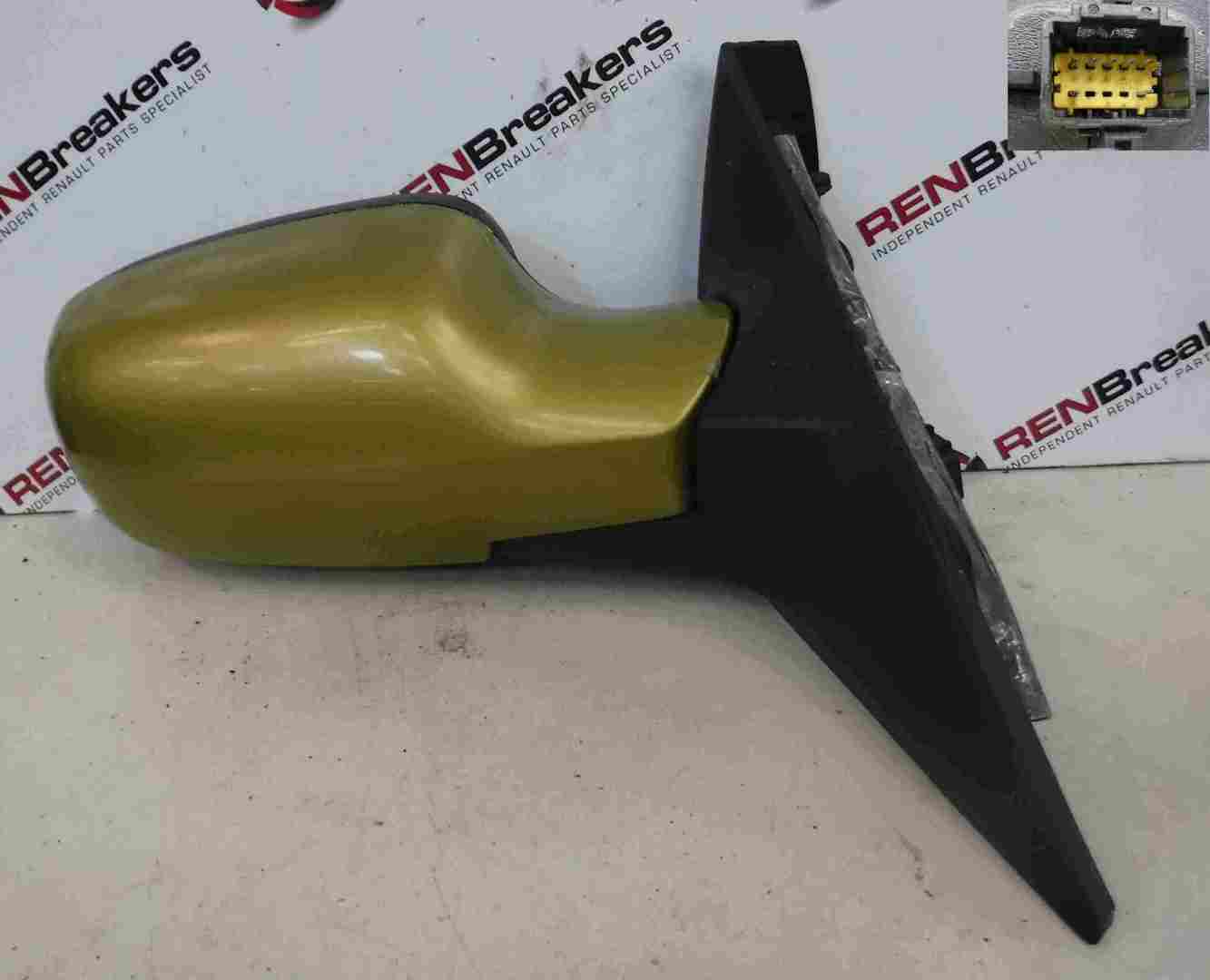 Renault Scenic 2003-2009 Drivers OS Wing Mirror Gold Yellow Folding TEB37