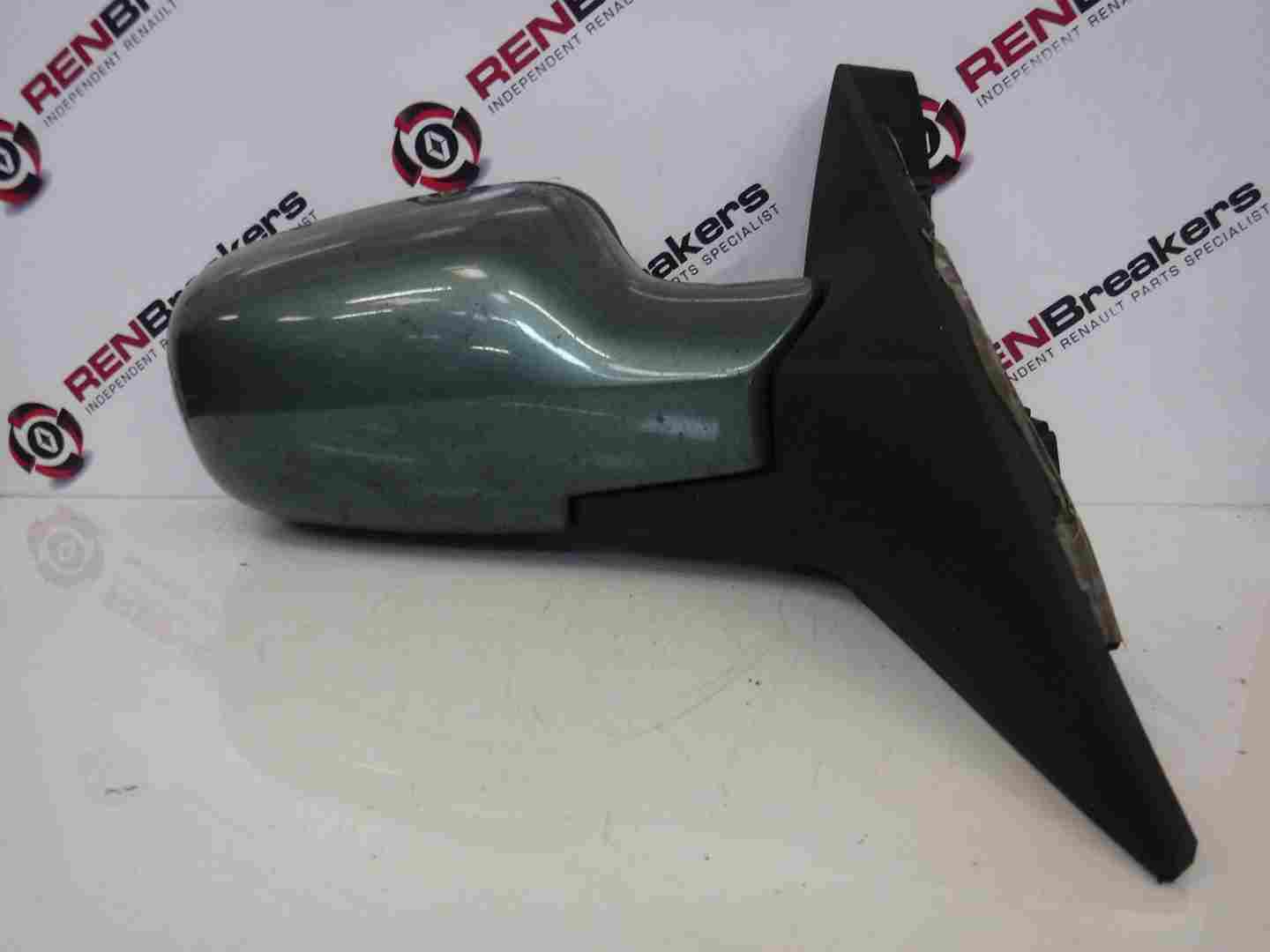 Renault Scenic 2003-2009 Drivers OS Wing Mirror Green TED97