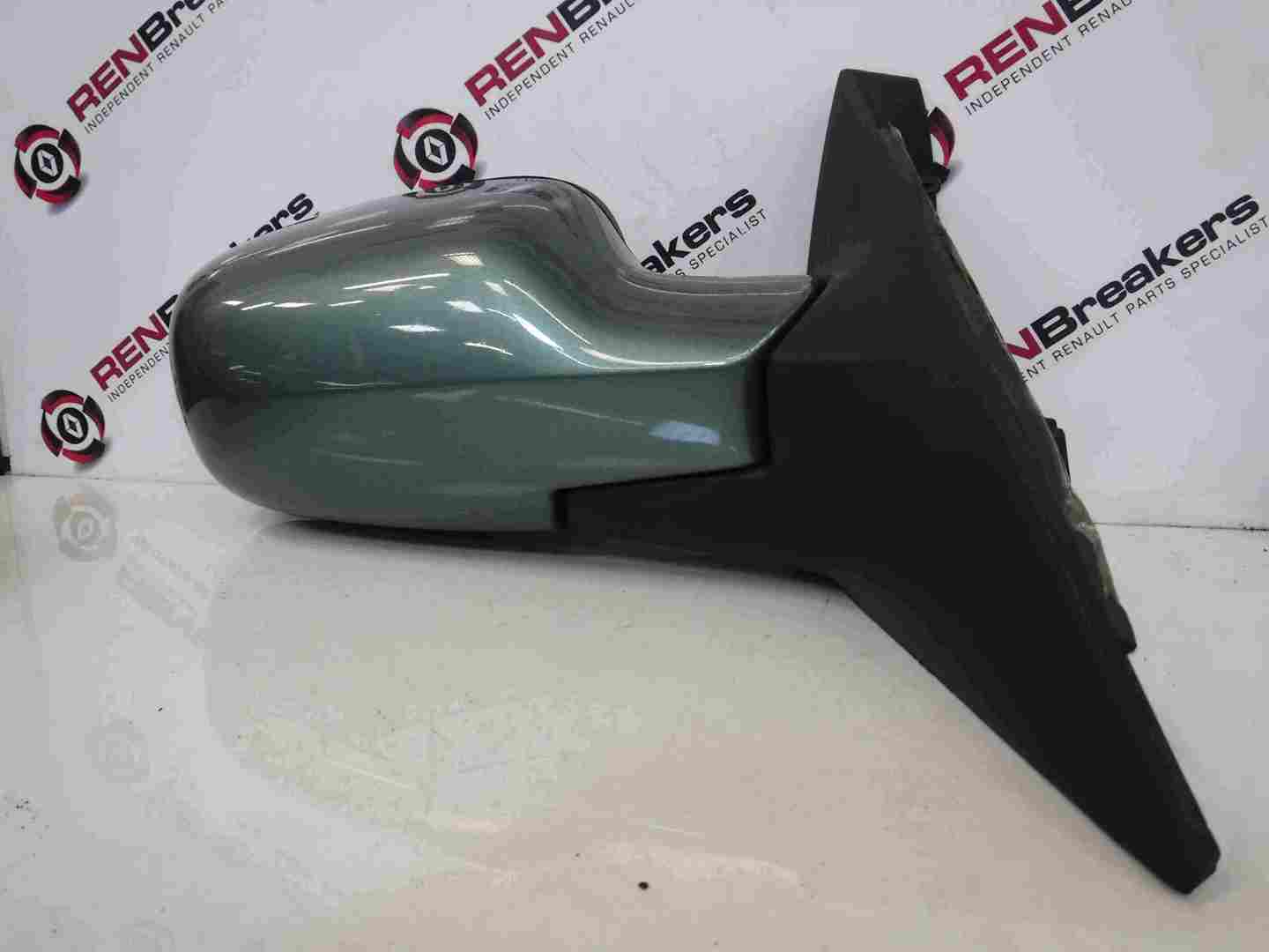 Renault Scenic 2003-2009 Drivers OS Wing Mirror Green TED97