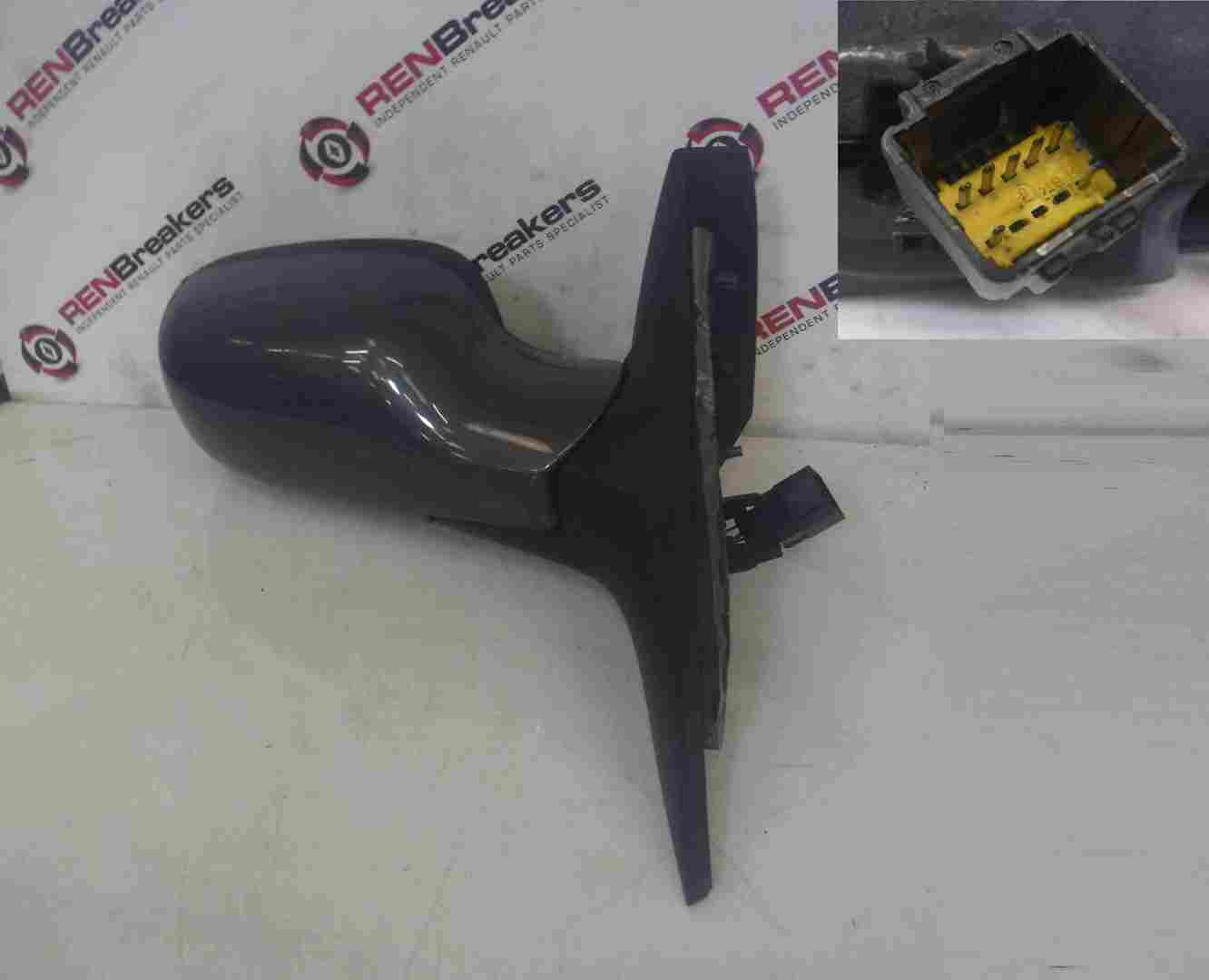 Renault Scenic 2003-2009 Drivers OS Wing Mirror Grey TE266