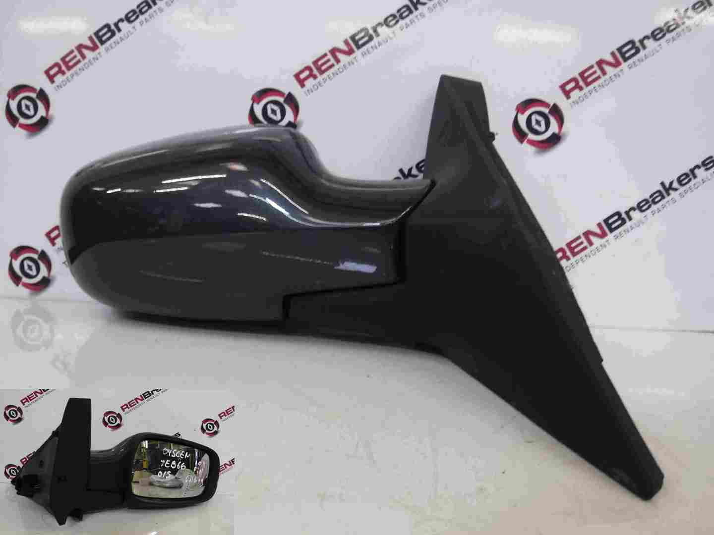 Renault Scenic 2003-2009 Drivers OS Wing Mirror Grey TEB66 Folding