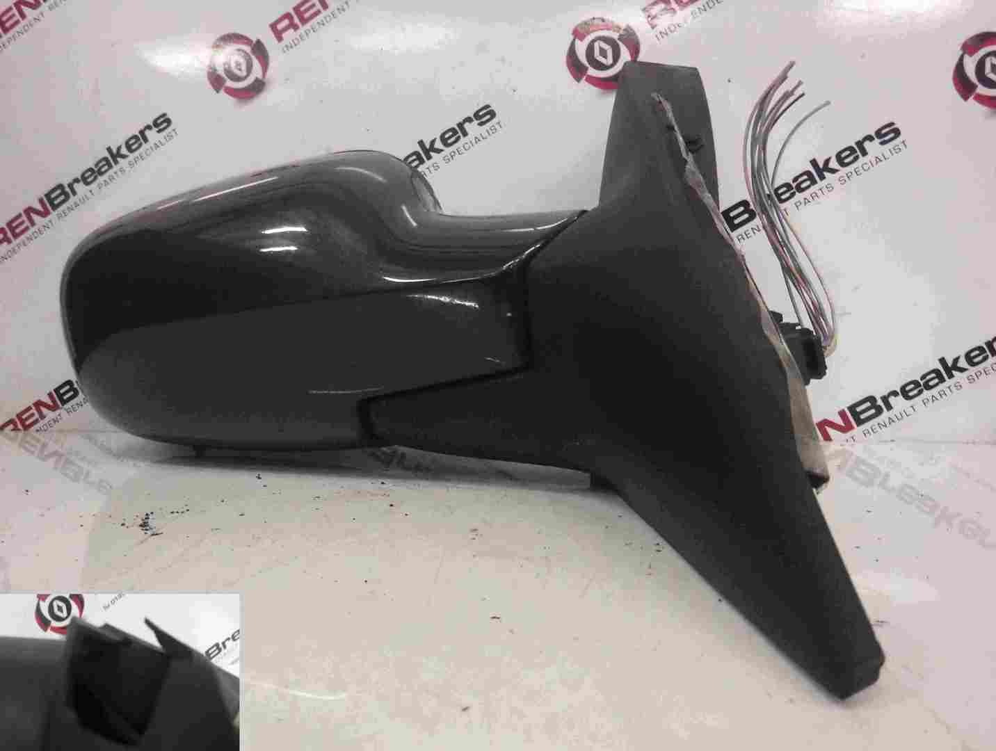 Renault Scenic 2003-2009 Drivers OS Wing Mirror Grey TEB66