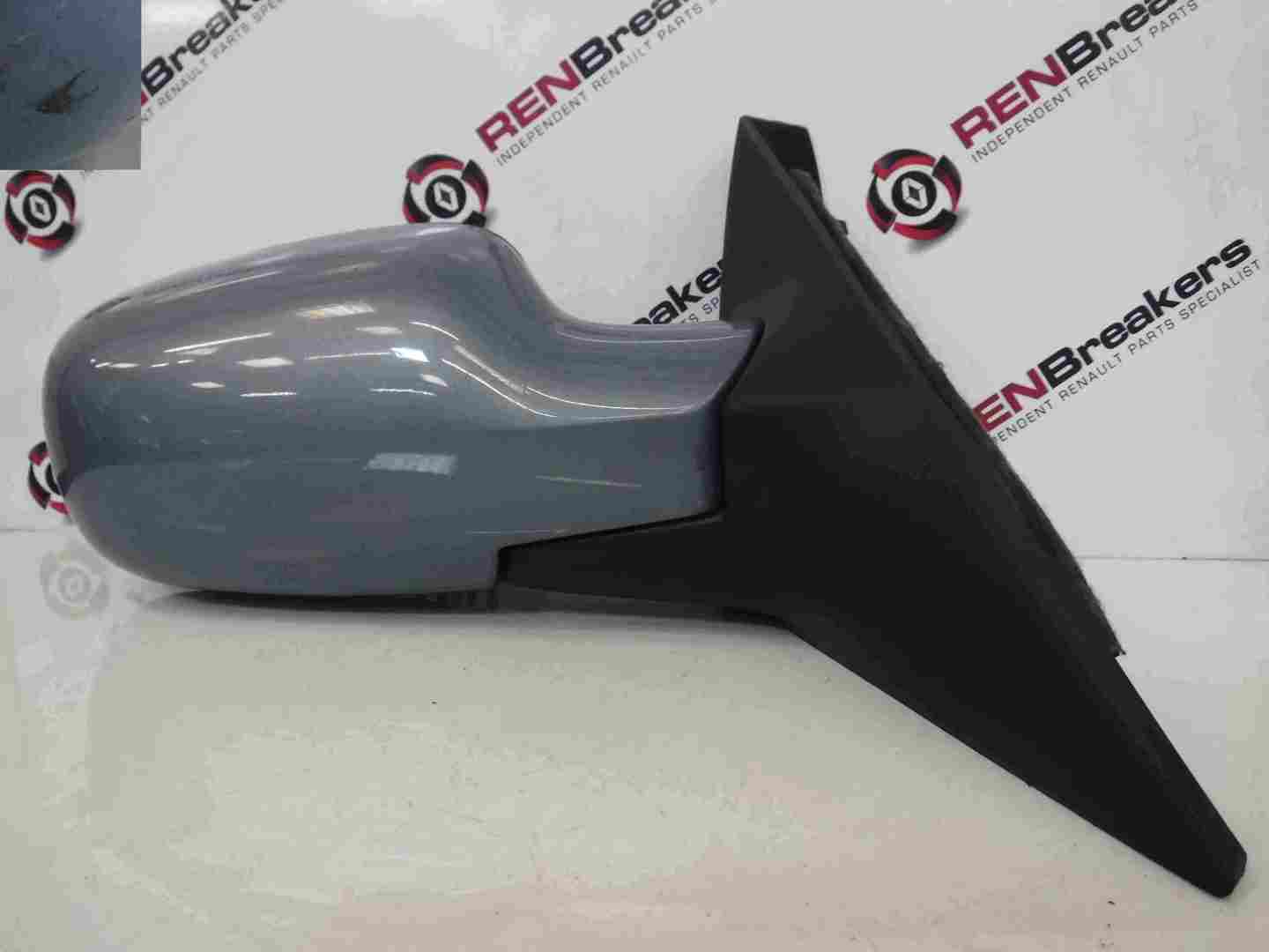 Renault Scenic 2003-2009 Drivers OS Wing Mirror Purple Blue TEF47