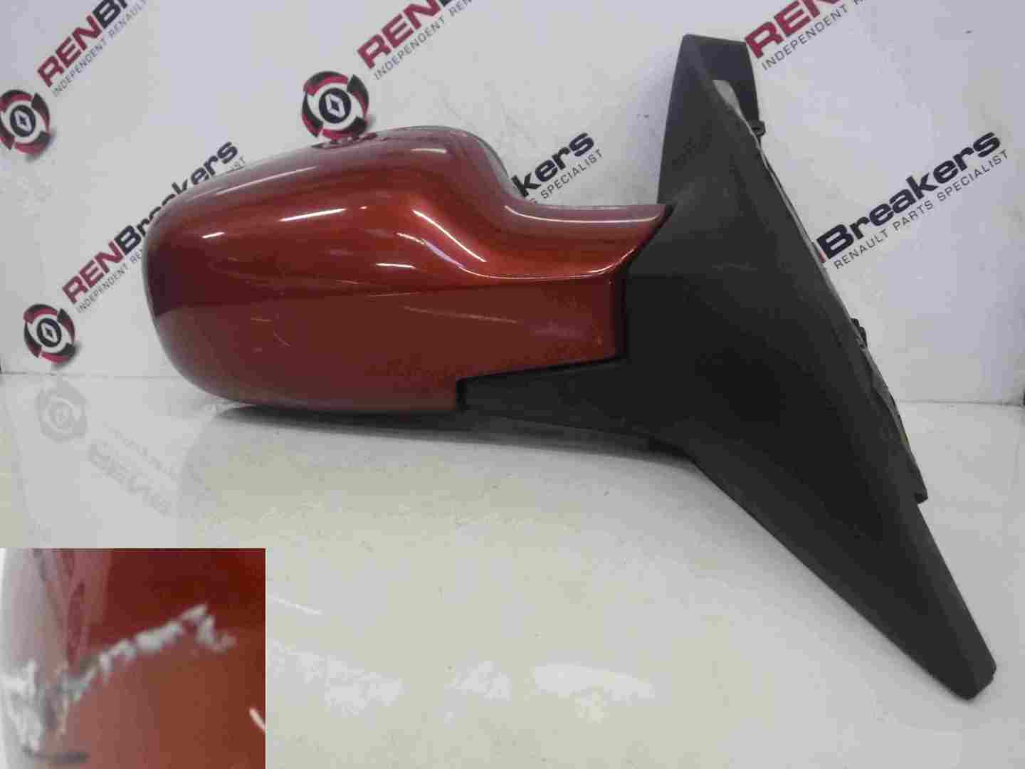 Renault Scenic 2003-2009 Drivers OS Wing Mirror Red TEB76
