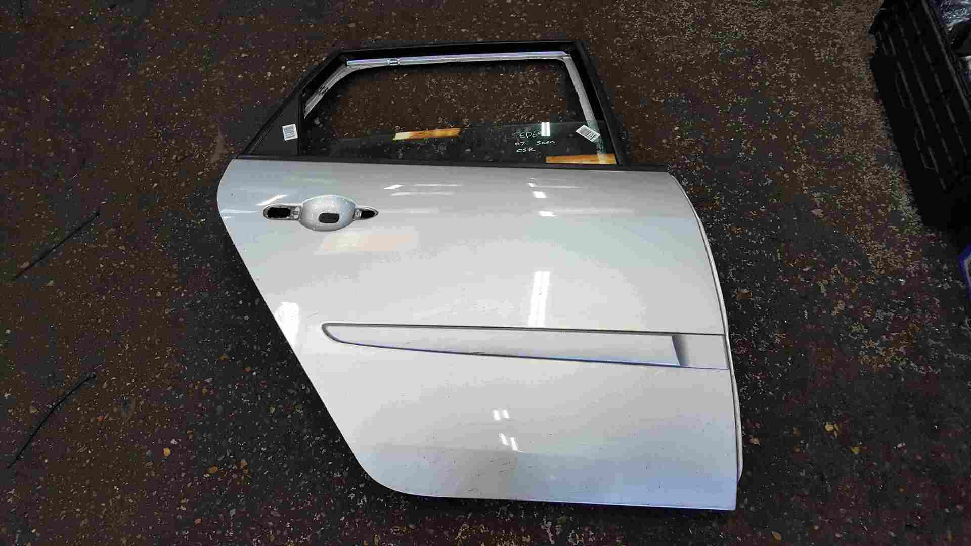 Renault Scenic 2003-2009 Drivers OSR Rear Door Silver TED69
