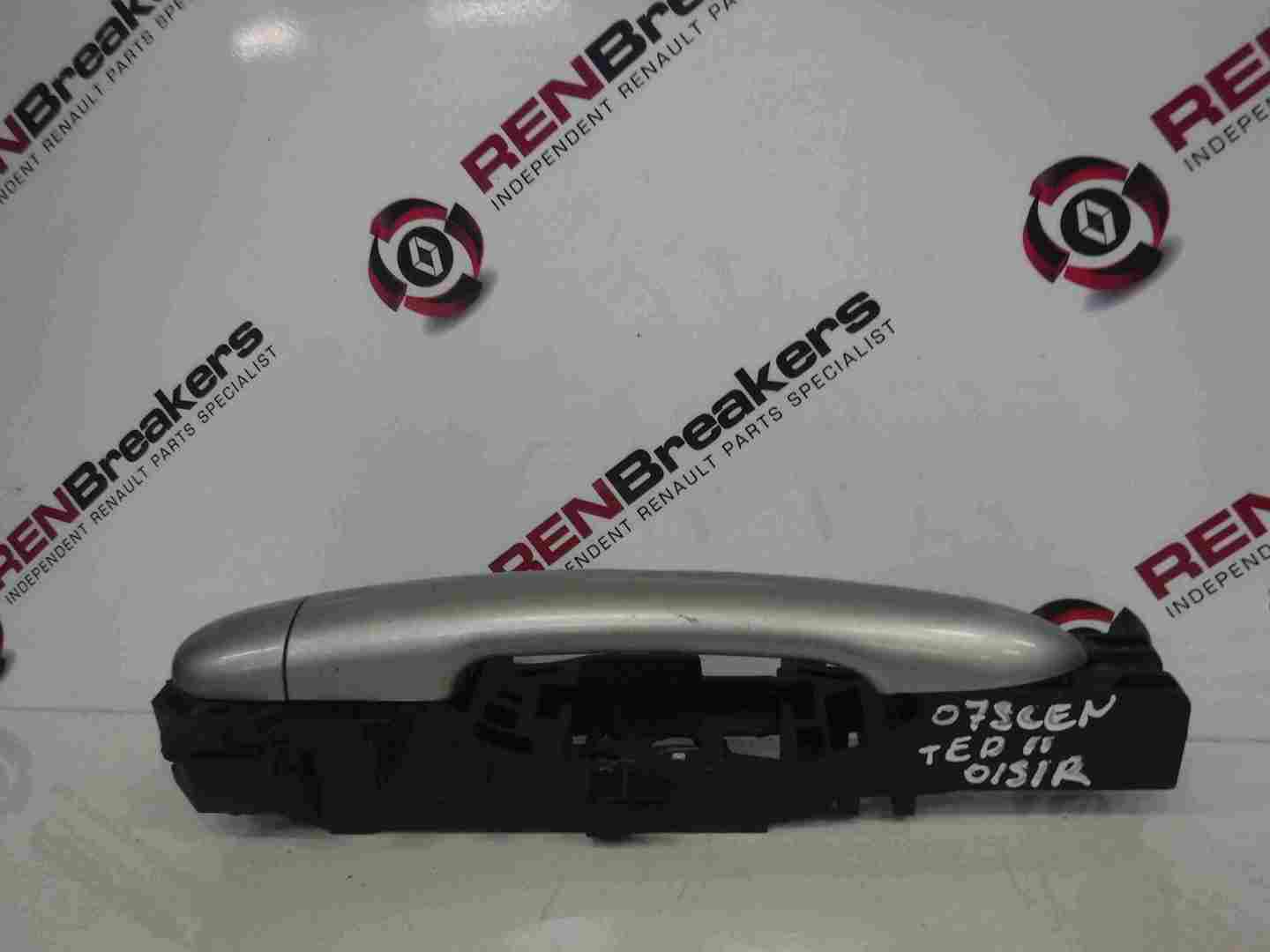 Renault Scenic 2003-2009 Drivers OSR Rear Exterior Door Handle Silver