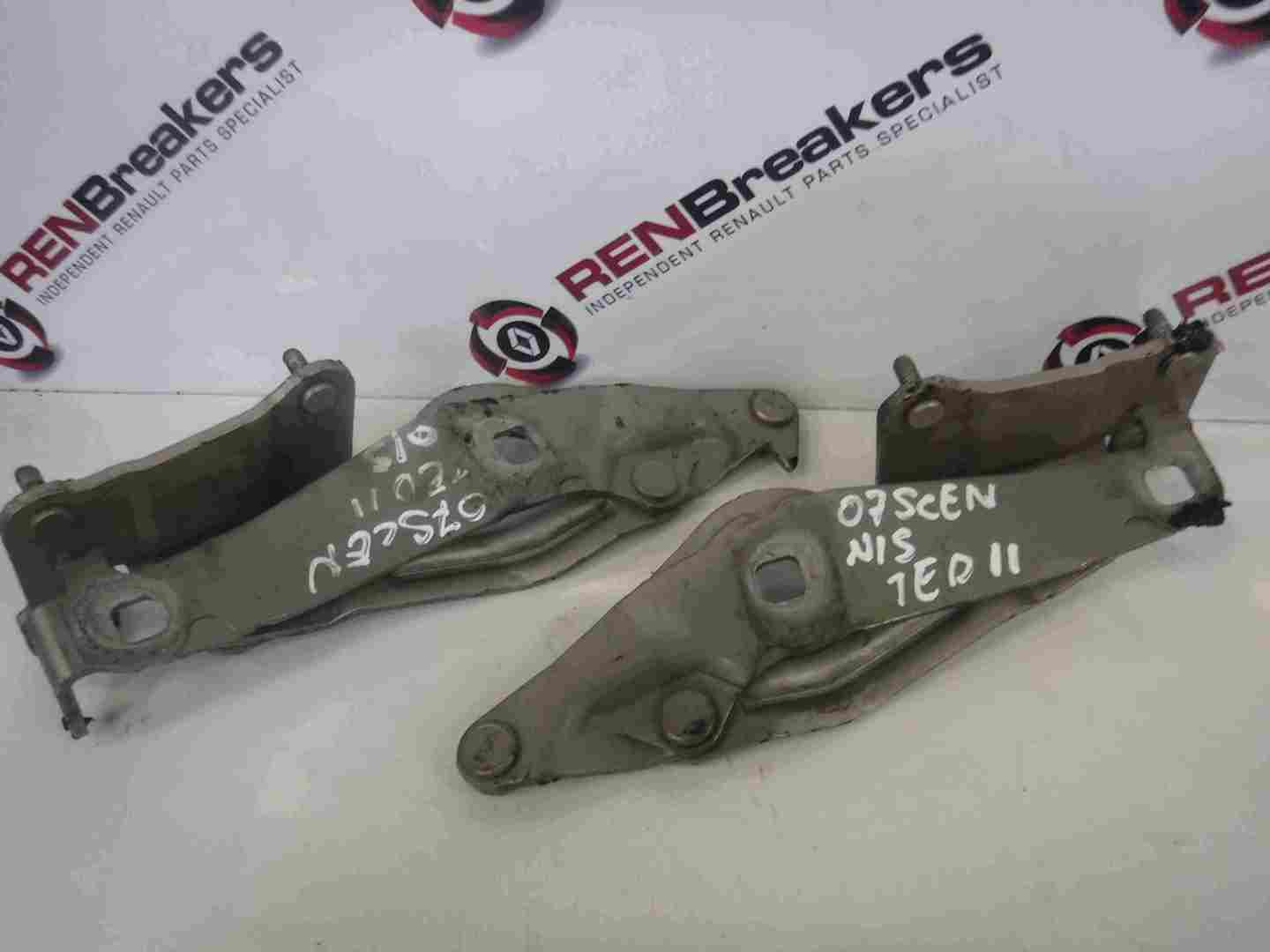 Renault Scenic 2003-2009 Front Bonnet Hinges Gold Silver TED11 Pair