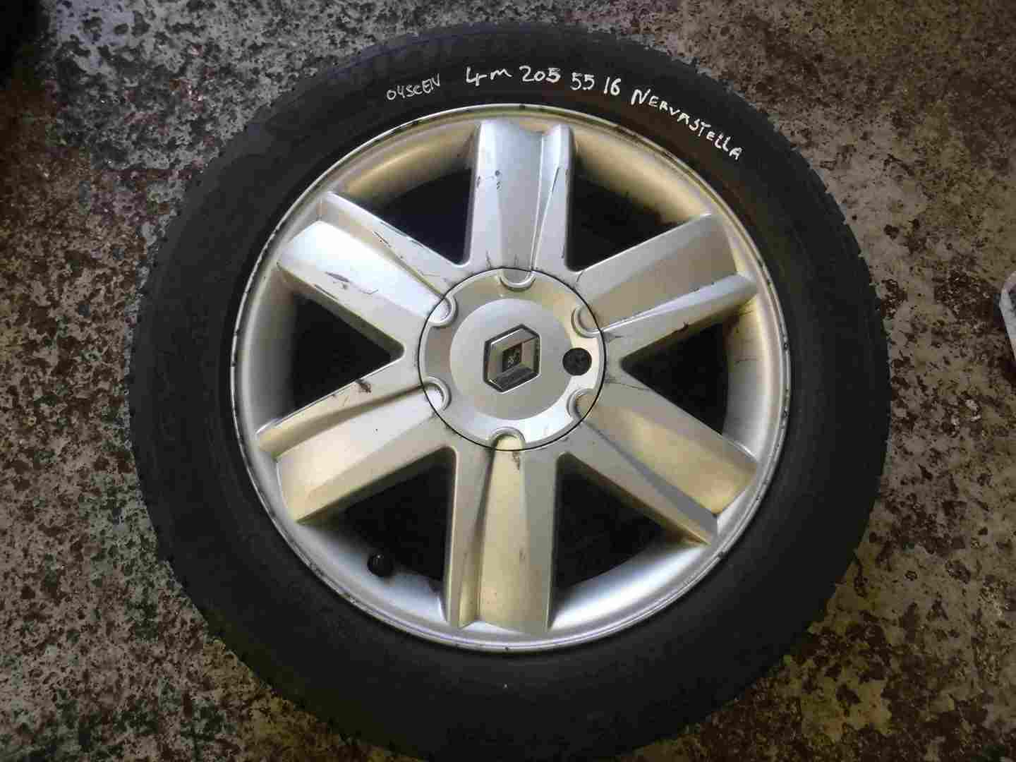Renault Scenic 2003-2009 Nervastella Alloy Wheel + Tyre 205 55 16 4mm