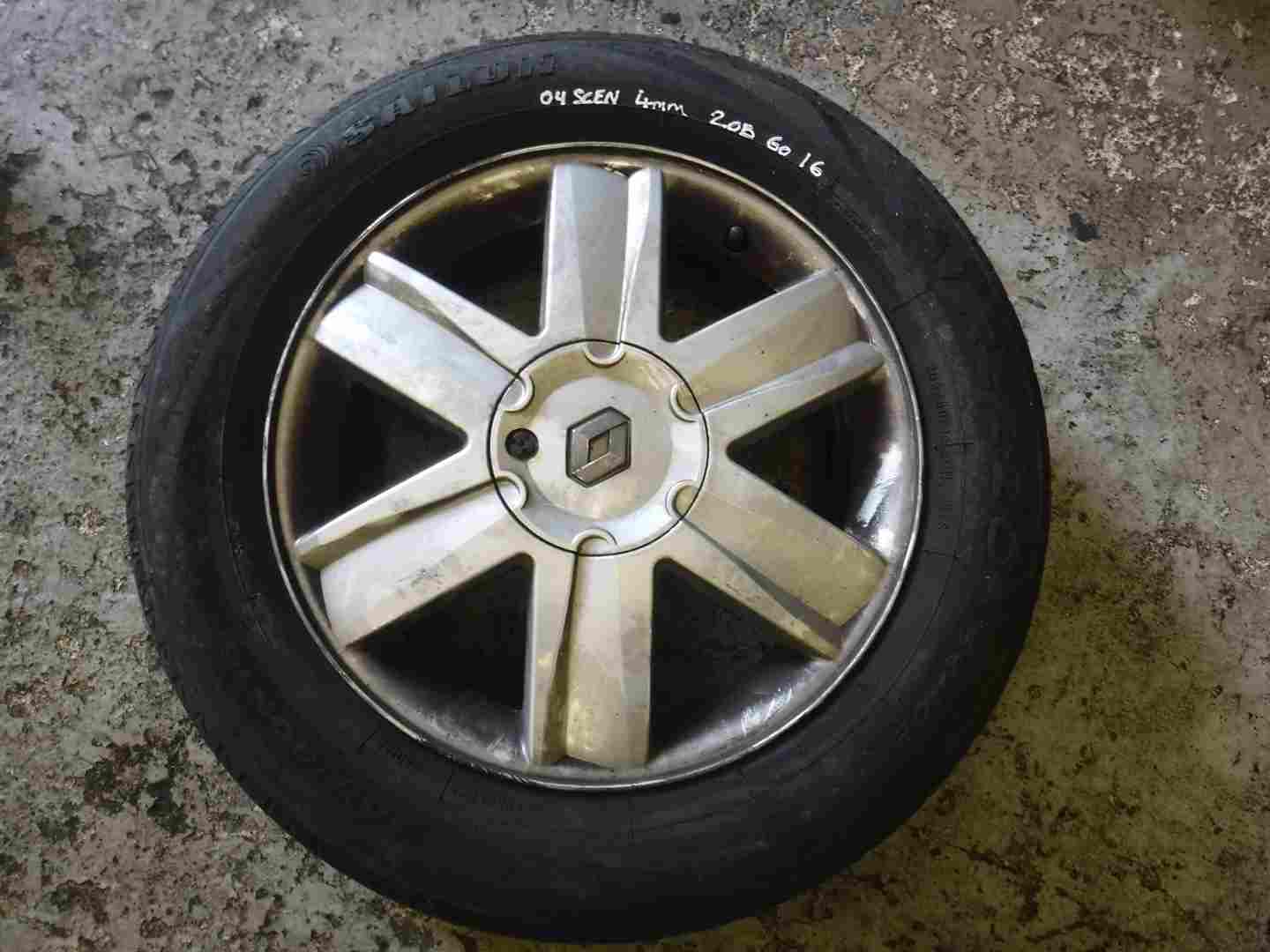 Renault Scenic 2003-2009 Nervastella Alloy Wheel + Tyre 205 60 16 4mm