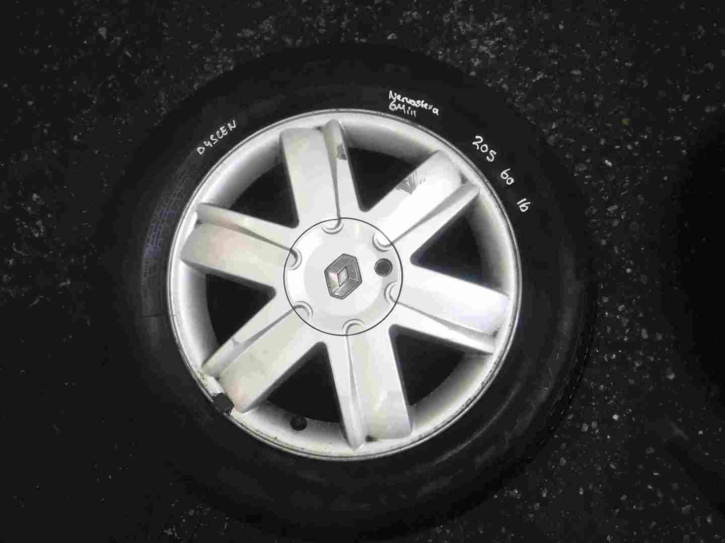 Renault Scenic 2003-2009 Nervastella Alloy Wheel + Tyre 205 60 16 6mm Tread