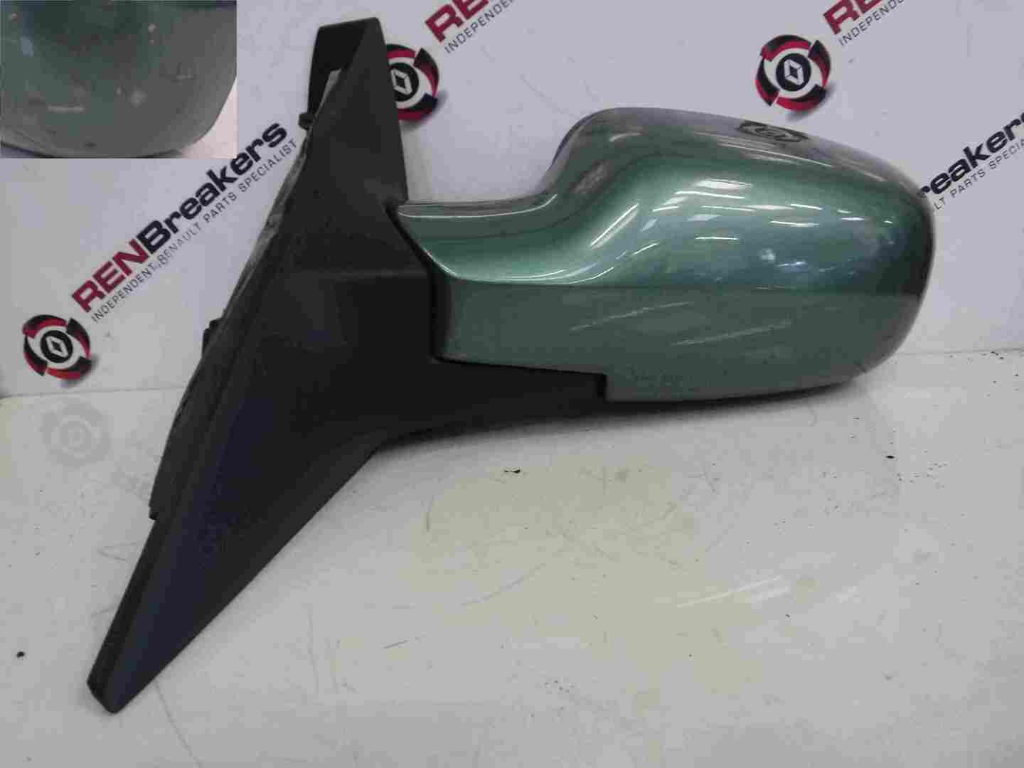 Renault Scenic 2003-2009 Passenger NS Wing Mirror Green TED97