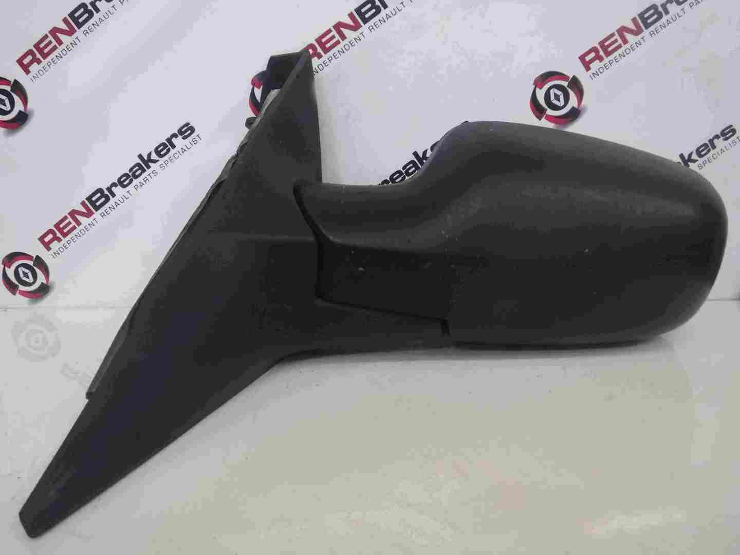 Renault Scenic 2003-2009 Passenger NS Wing Mirror Plain Black Electric