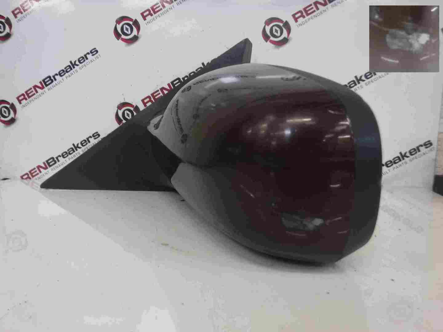 Renault Scenic 2003-2009 Passenger NS Wing Mirror Red Purple Burgundy TED70