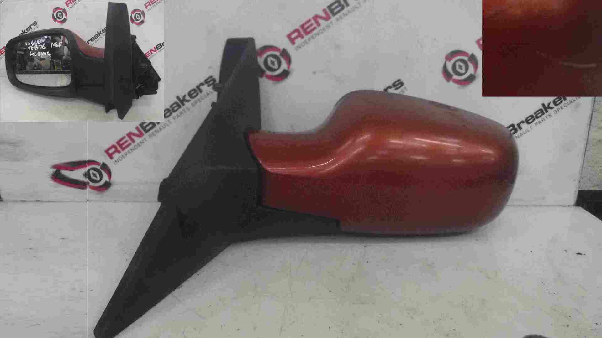 Renault Scenic 2003-2009 Passenger NS Wing Mirror Red TEB76 F