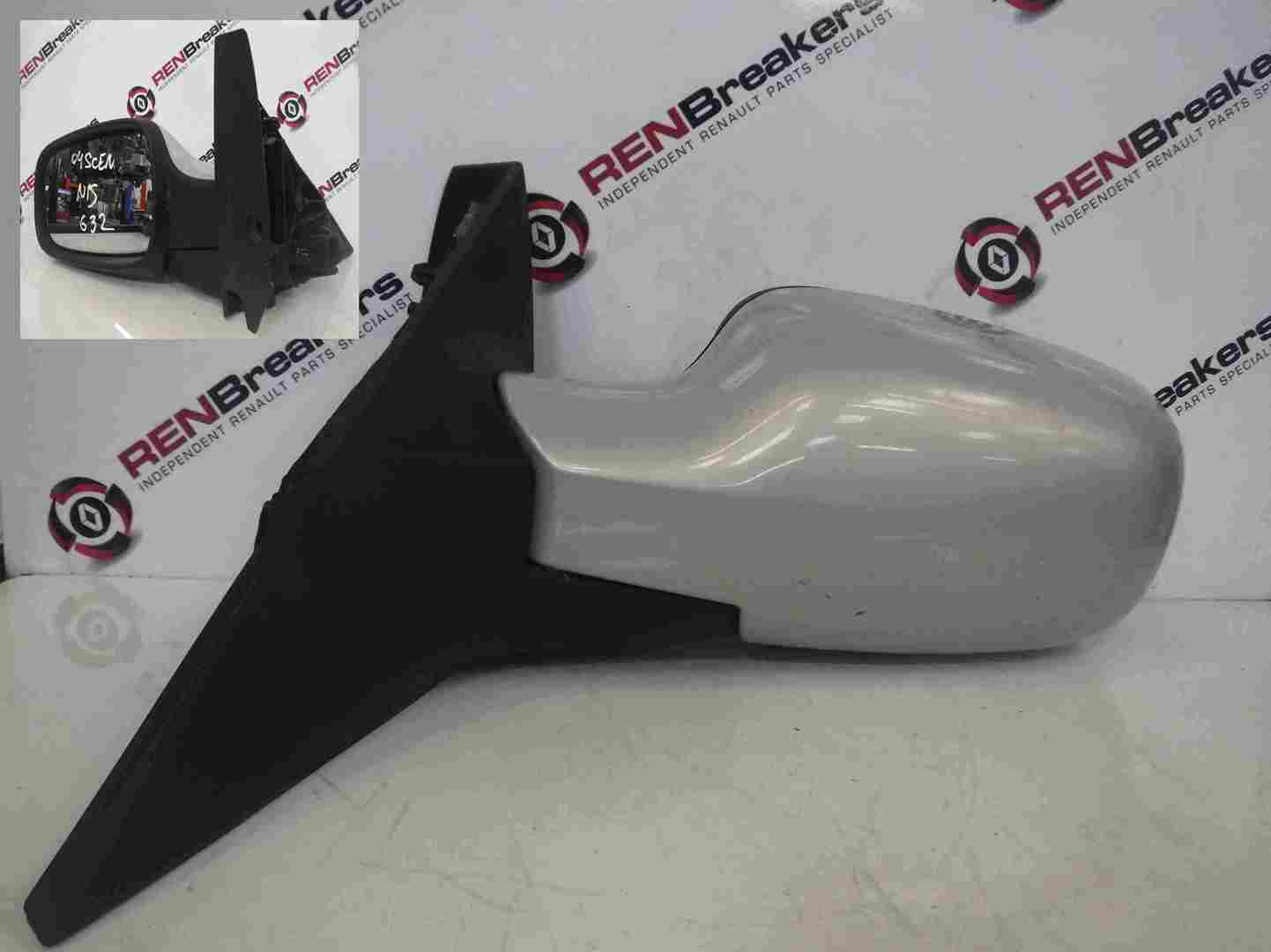 Renault Scenic 2003-2009 Passenger NS Wing Mirror Silver 632