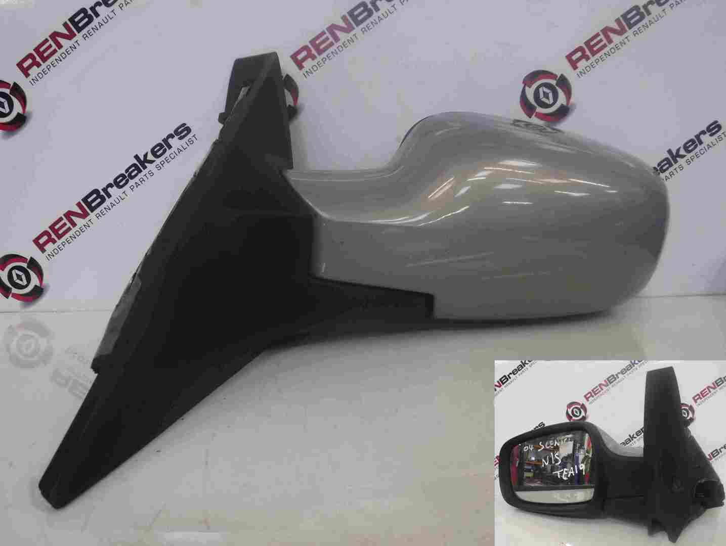 Renault Scenic 2003-2009 Passenger NS Wing Mirror Silver TEA19