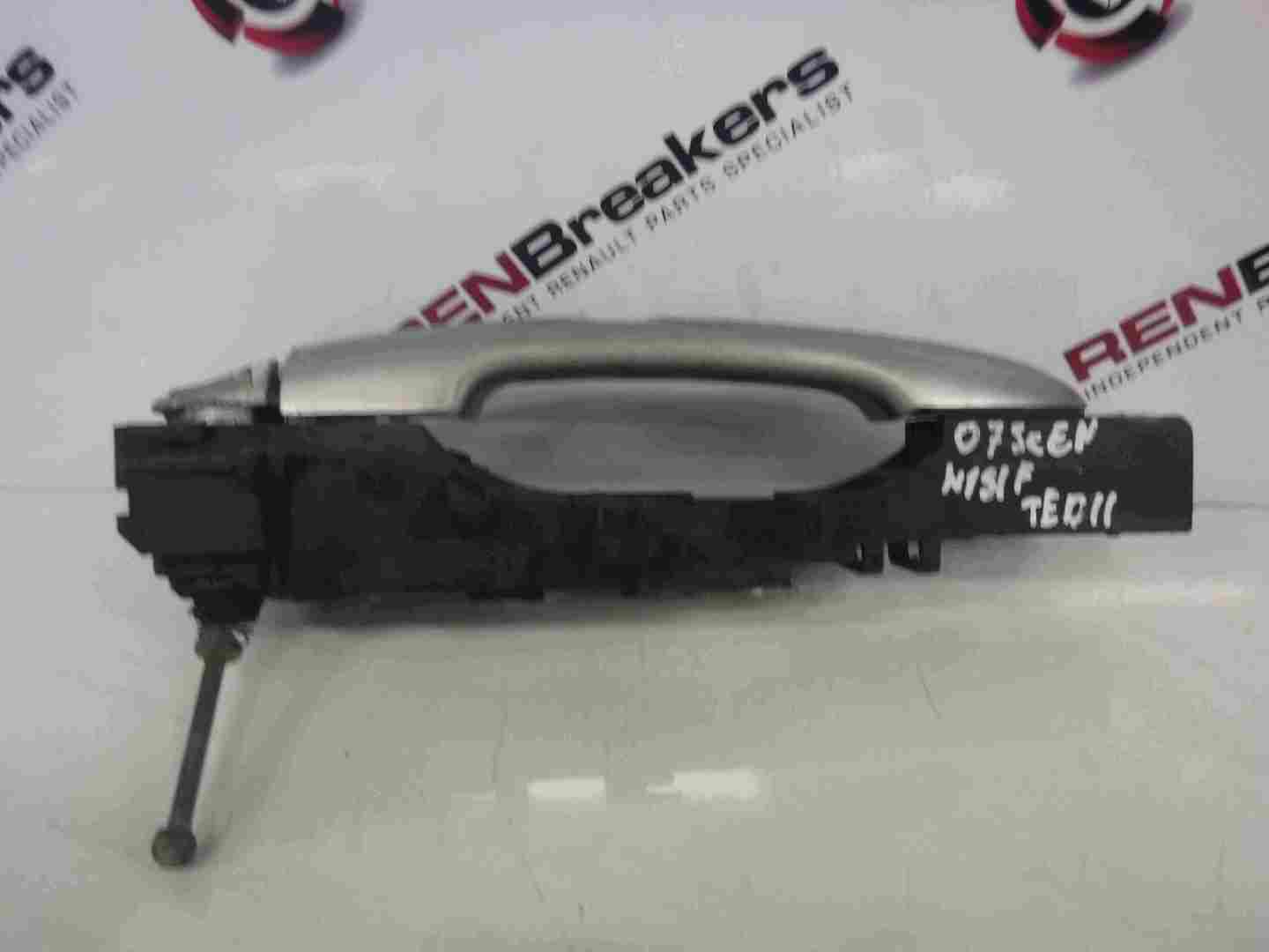 Renault Scenic 2003-2009 Passenger NSF Front Exterior Door Handle Silver