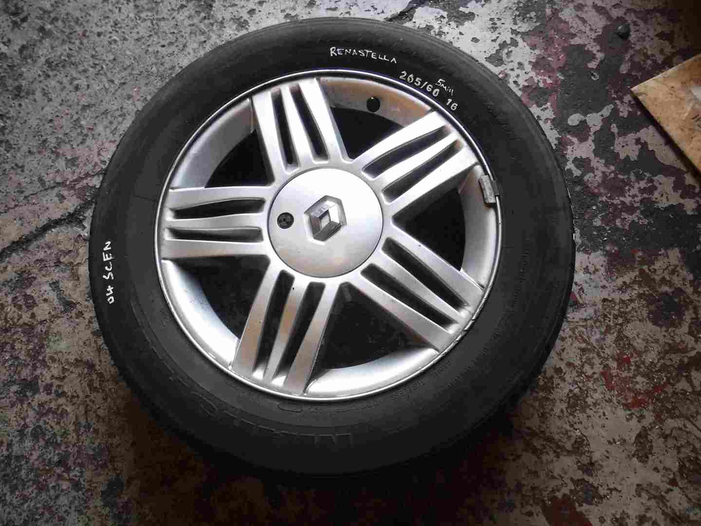 Renault Scenic 2003-2009 Reinastella Alloy Wheel + Tyre 205 60 16 5mm