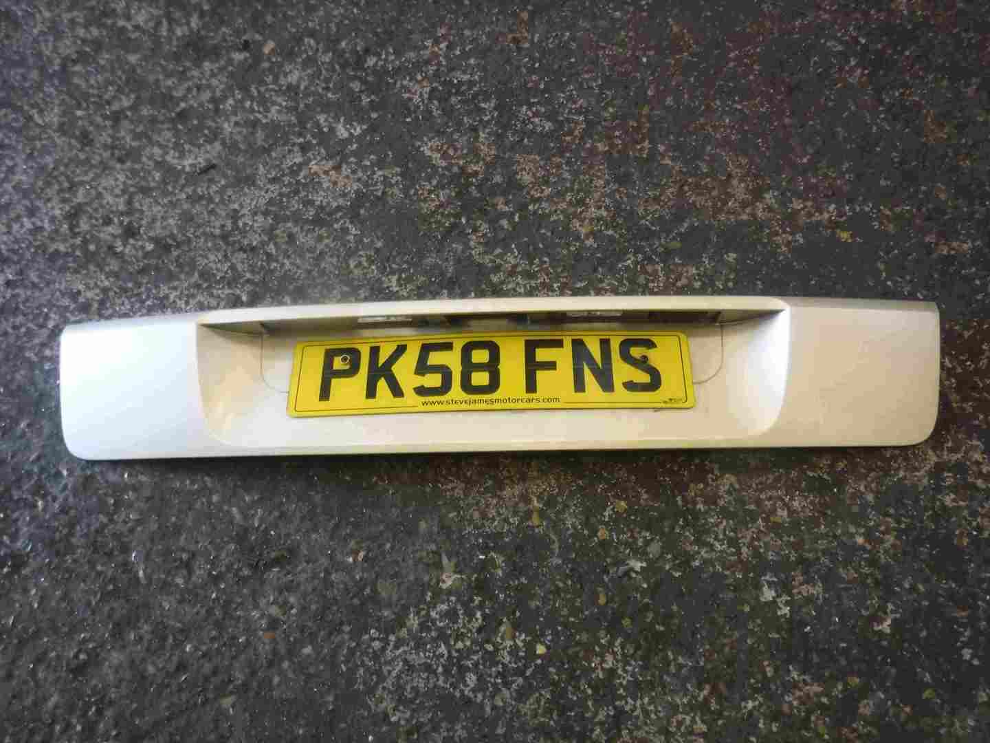 Renault Scenic 2006-2009 Rear Number Plate Holder Panel Trim Beige Silver TED11