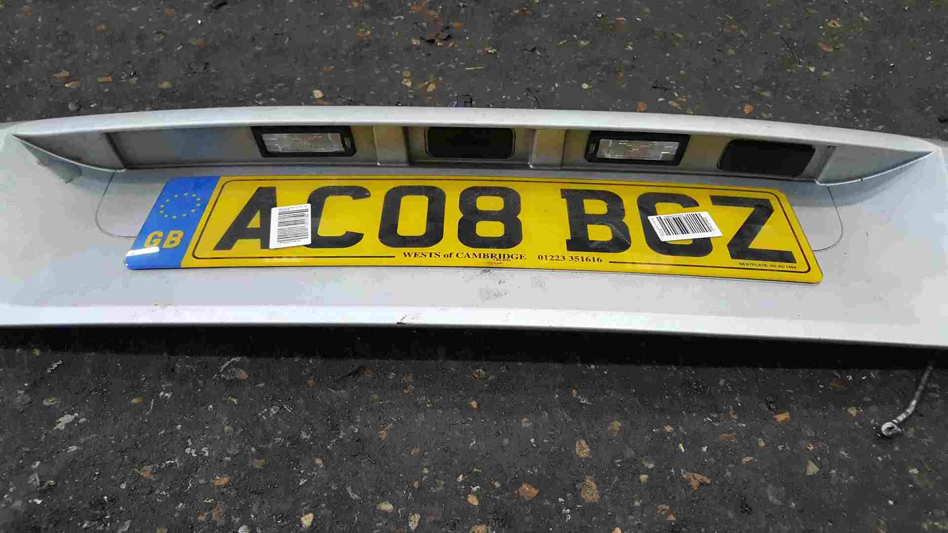 Thumb 2 Renault Scenic 2006-2009 Rear Tailgate Number Plate Holder Trim Silver