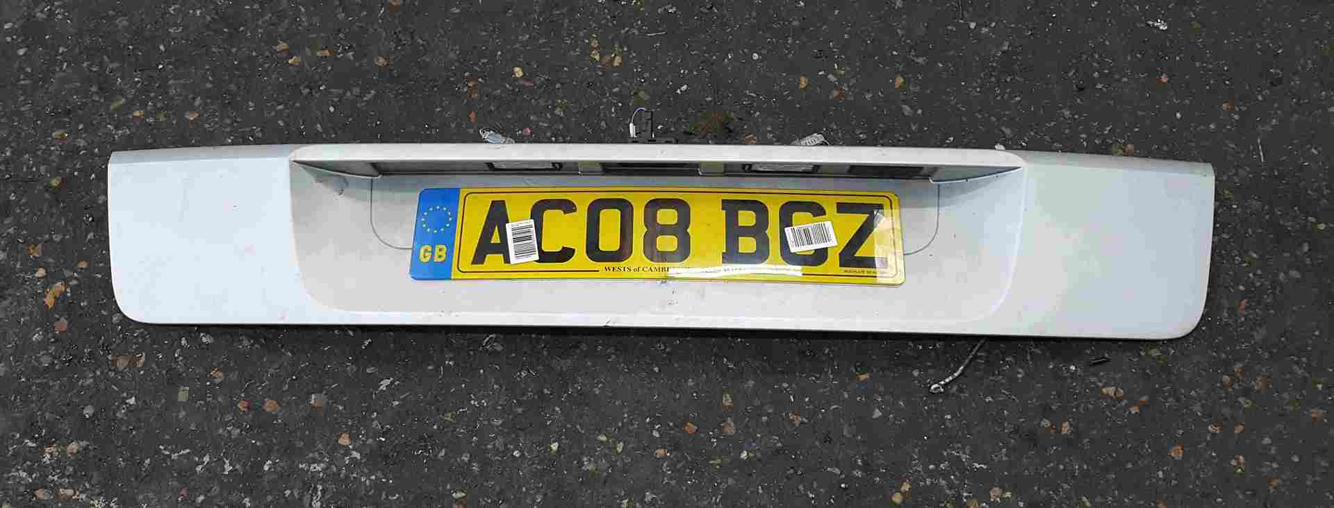 Renault Scenic 2006-2009 Rear Tailgate Number Plate Holder Trim Silver