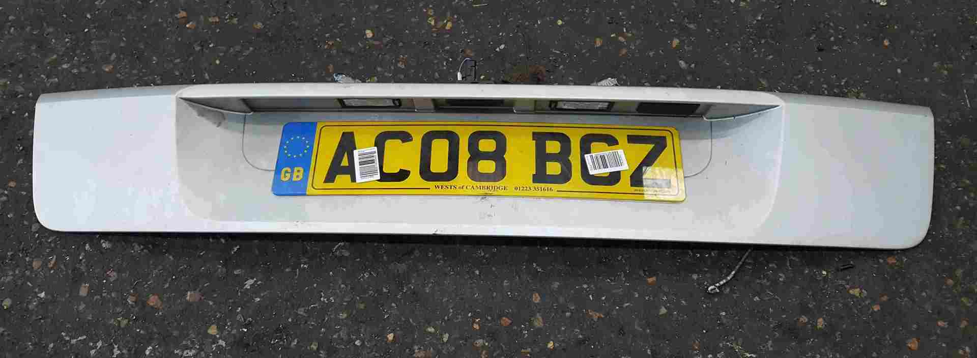 Thumb 6 Renault Scenic 2006-2009 Rear Tailgate Number Plate Holder Trim Silver