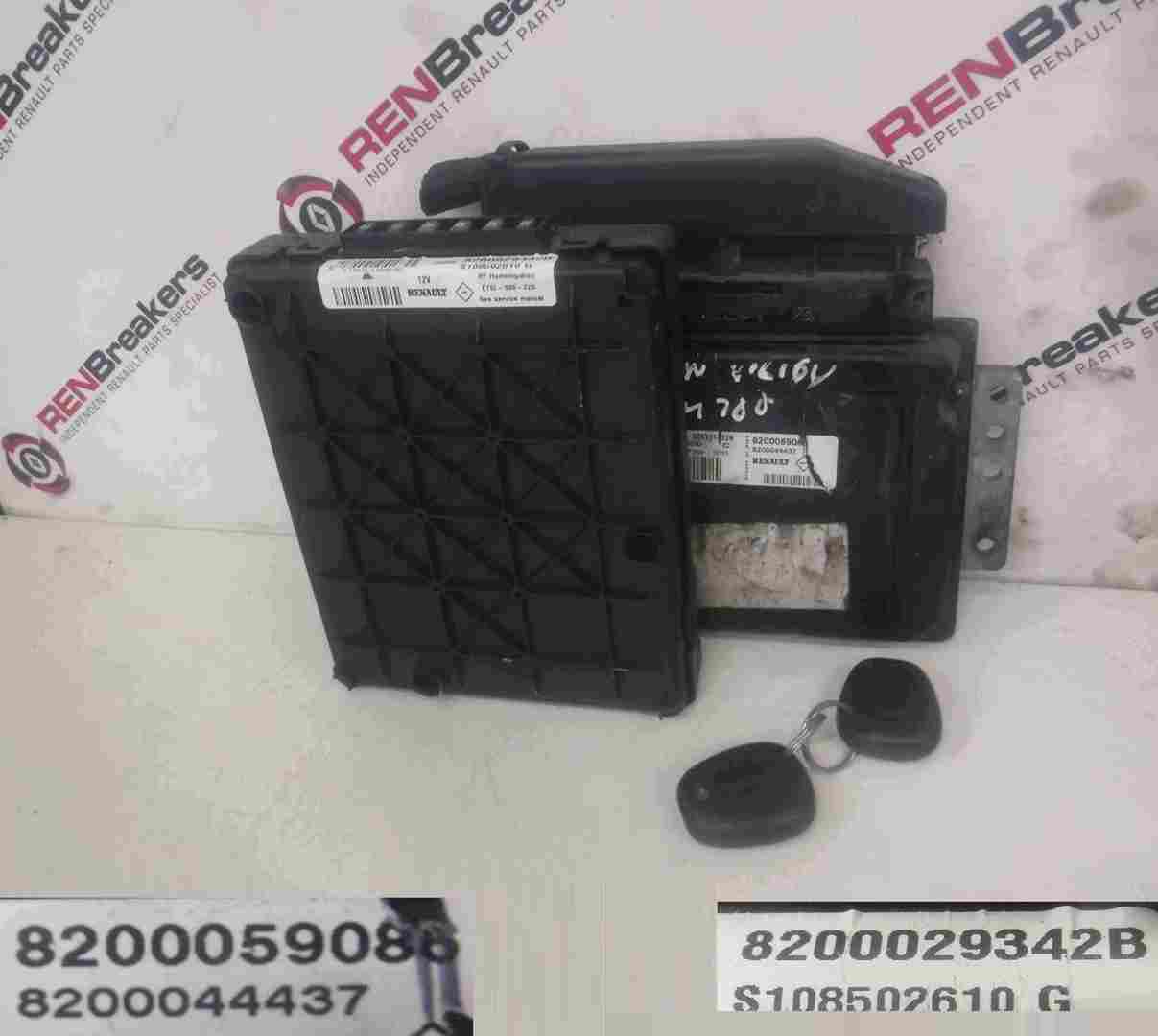 Renault Scenic MK1 1999-2003 1.6 16v ECU SET UCH BCM Immobiliser + 2 Key Fobs