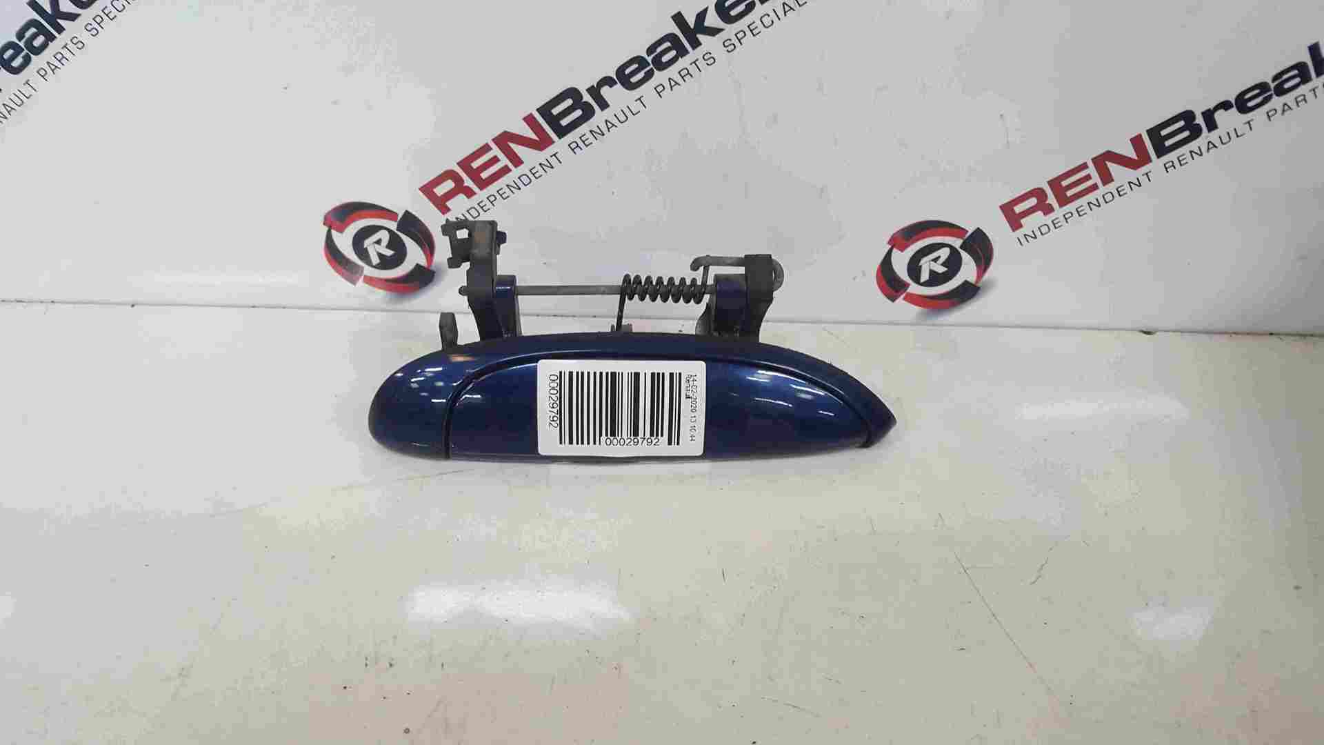 Renault Scenic MK1 1999-2003 Drivers OSR Rear Exterior Door Handle Blue TED44