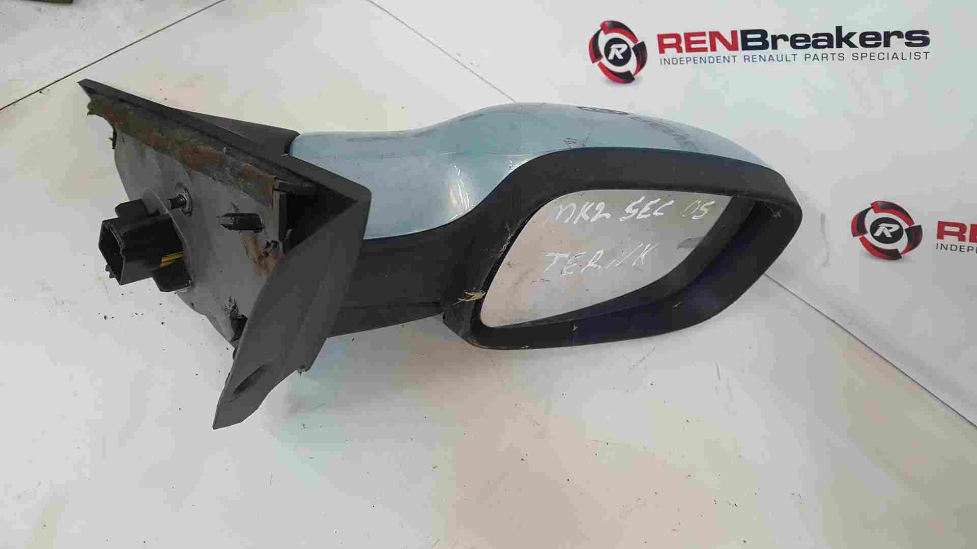 Renault Scenic MK2 2003-2009 Drivers OS Wing Mirror Blue TERNK