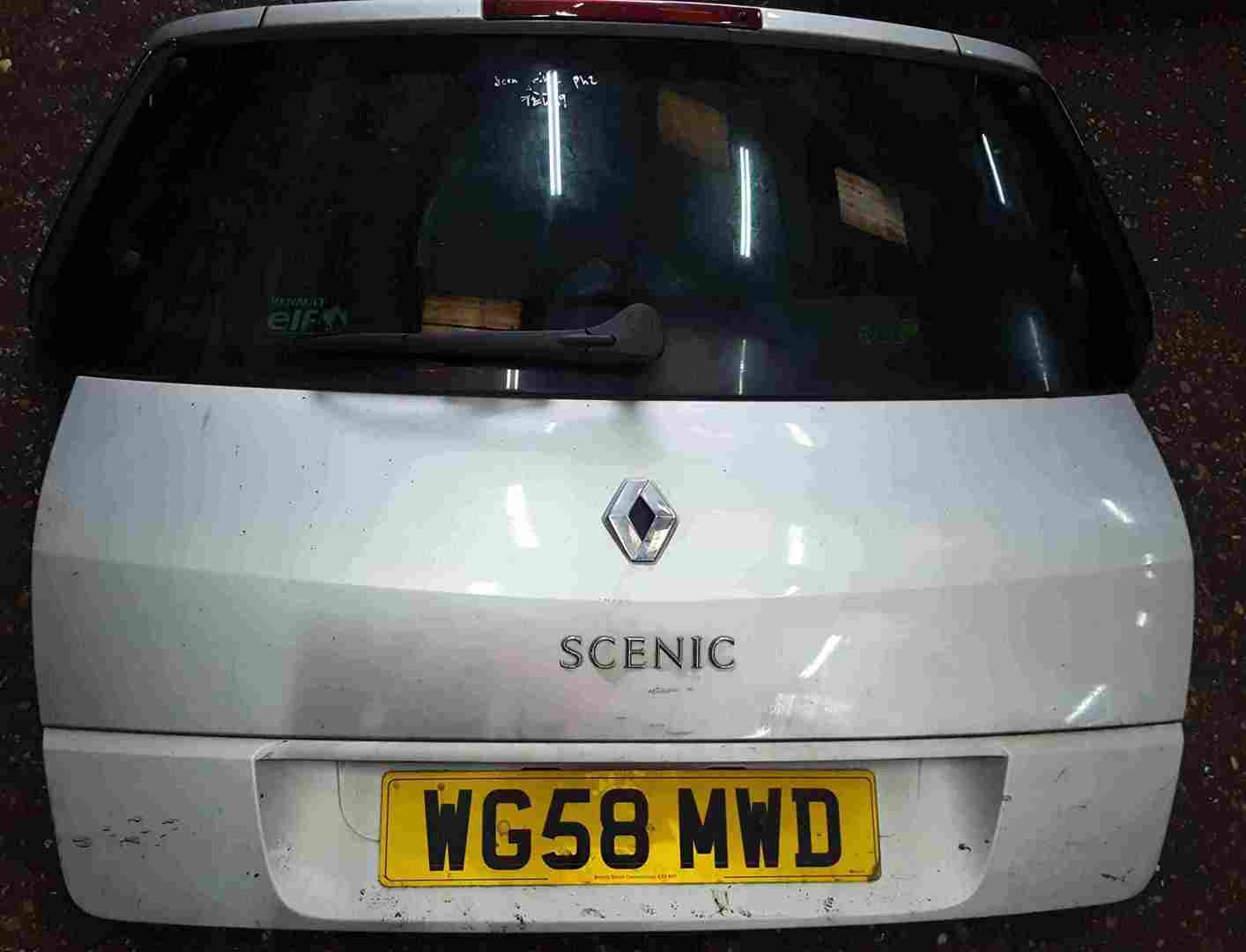 Renault Scenic MK2 2003-2009 Rear Tailgate Boot Lid Silver TED69 LIFT UP GLASS