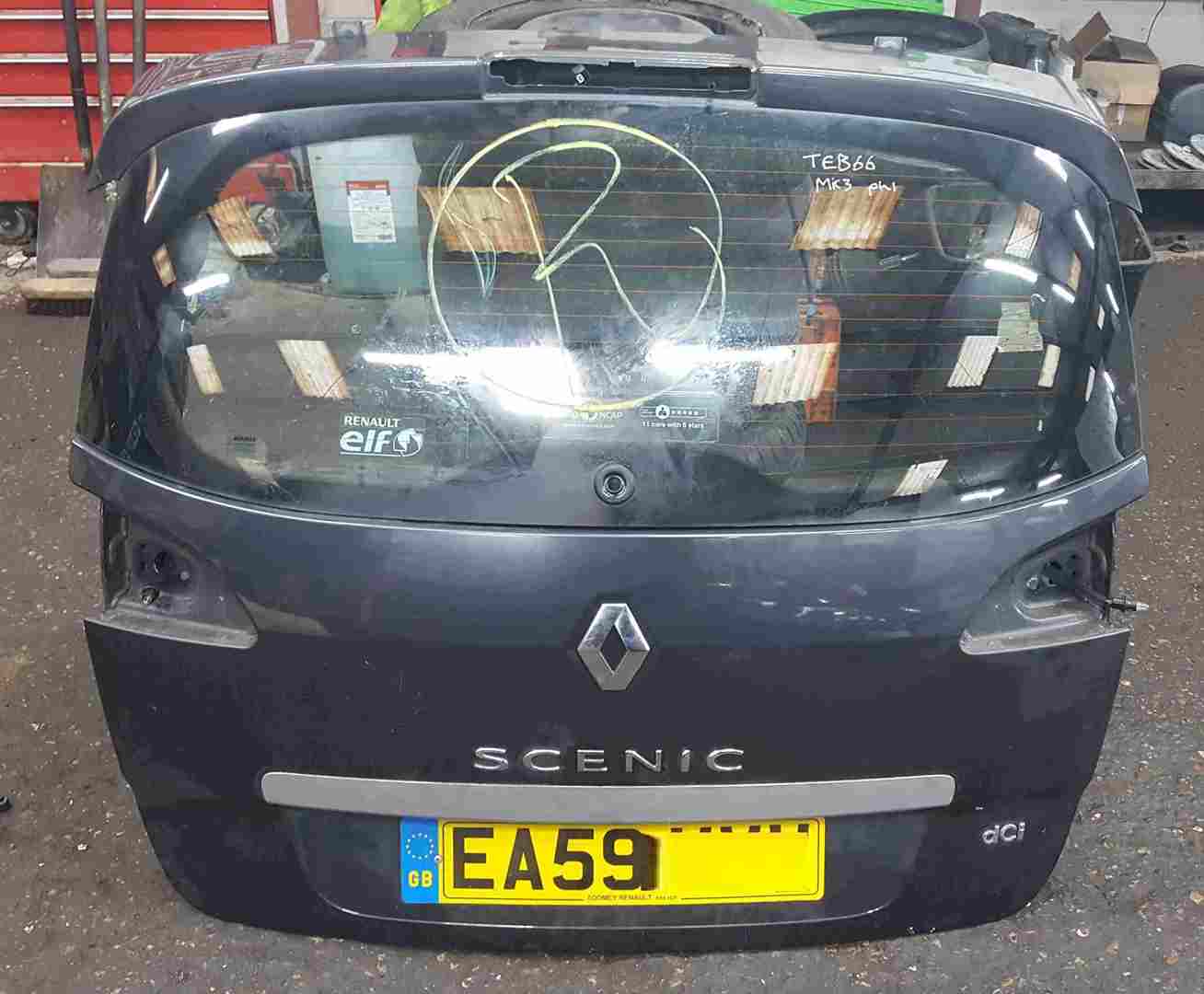 Renault Scenic MK3 2009-2012 Rear Tailgate Boot Grey TEB66