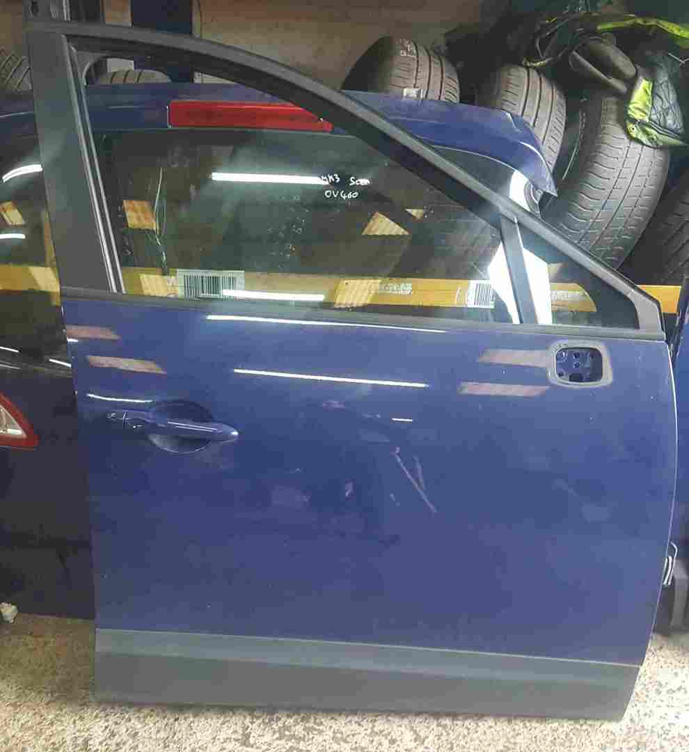 Renault Scenic MK3 2009-2013 Drivers OSF Front Door Blue OV460
