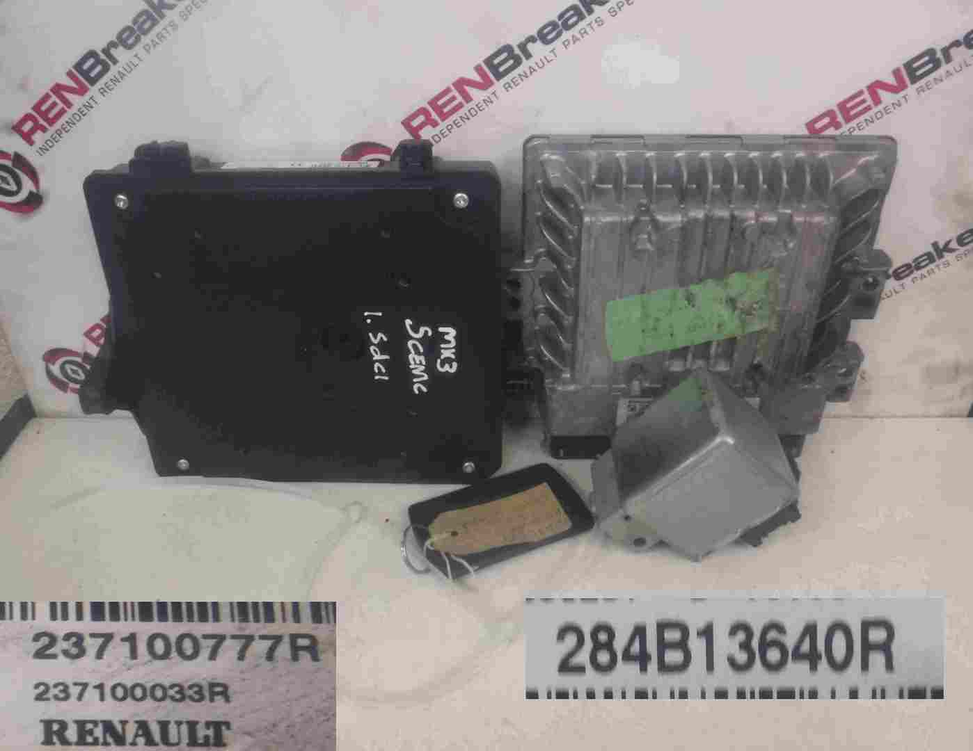 Renault Scenic MK3 2009-2016 1.5 DCi ECU SET UCH BCM Steering Box + Key Card