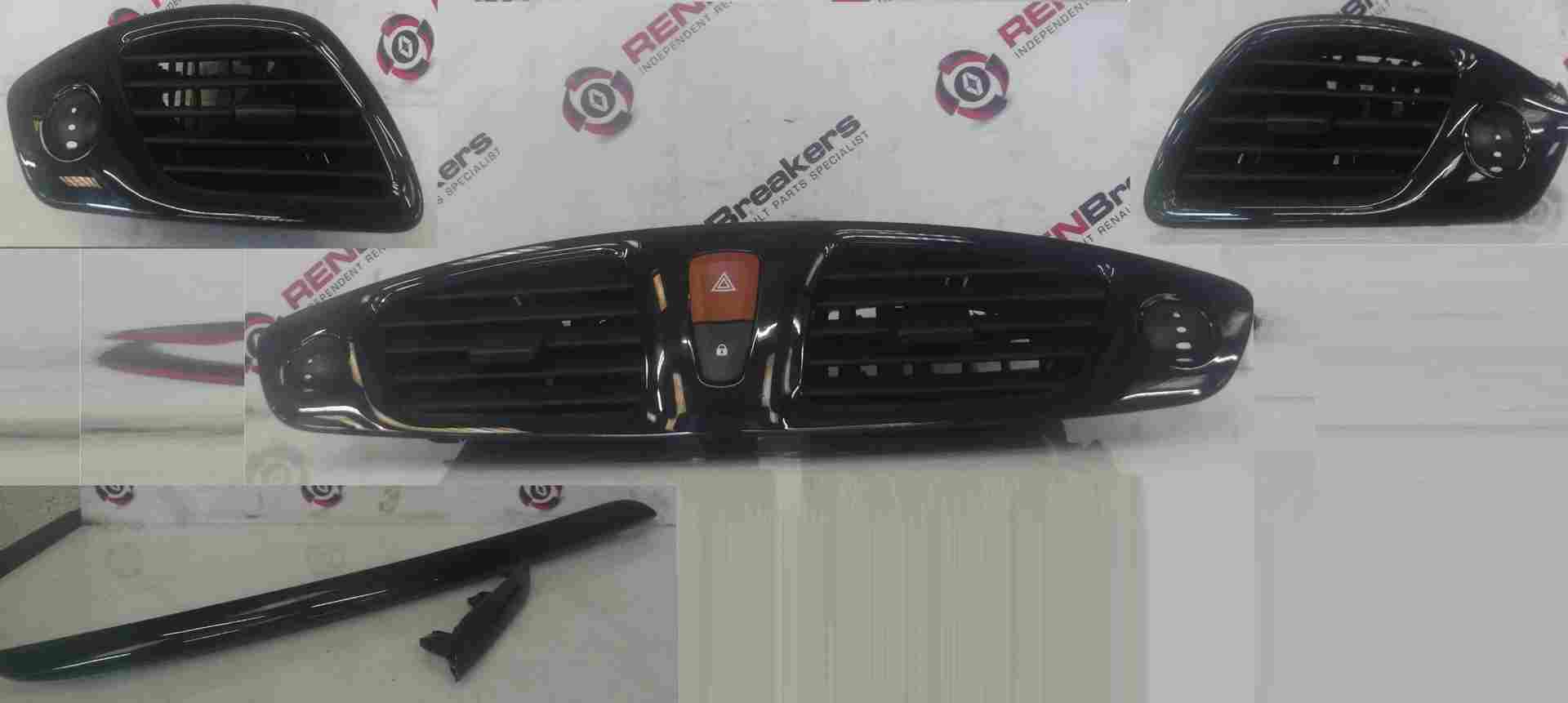 Renault Scenic MK3 2009-2016 Centre Heater Vent Passenger Driver Inserts Black