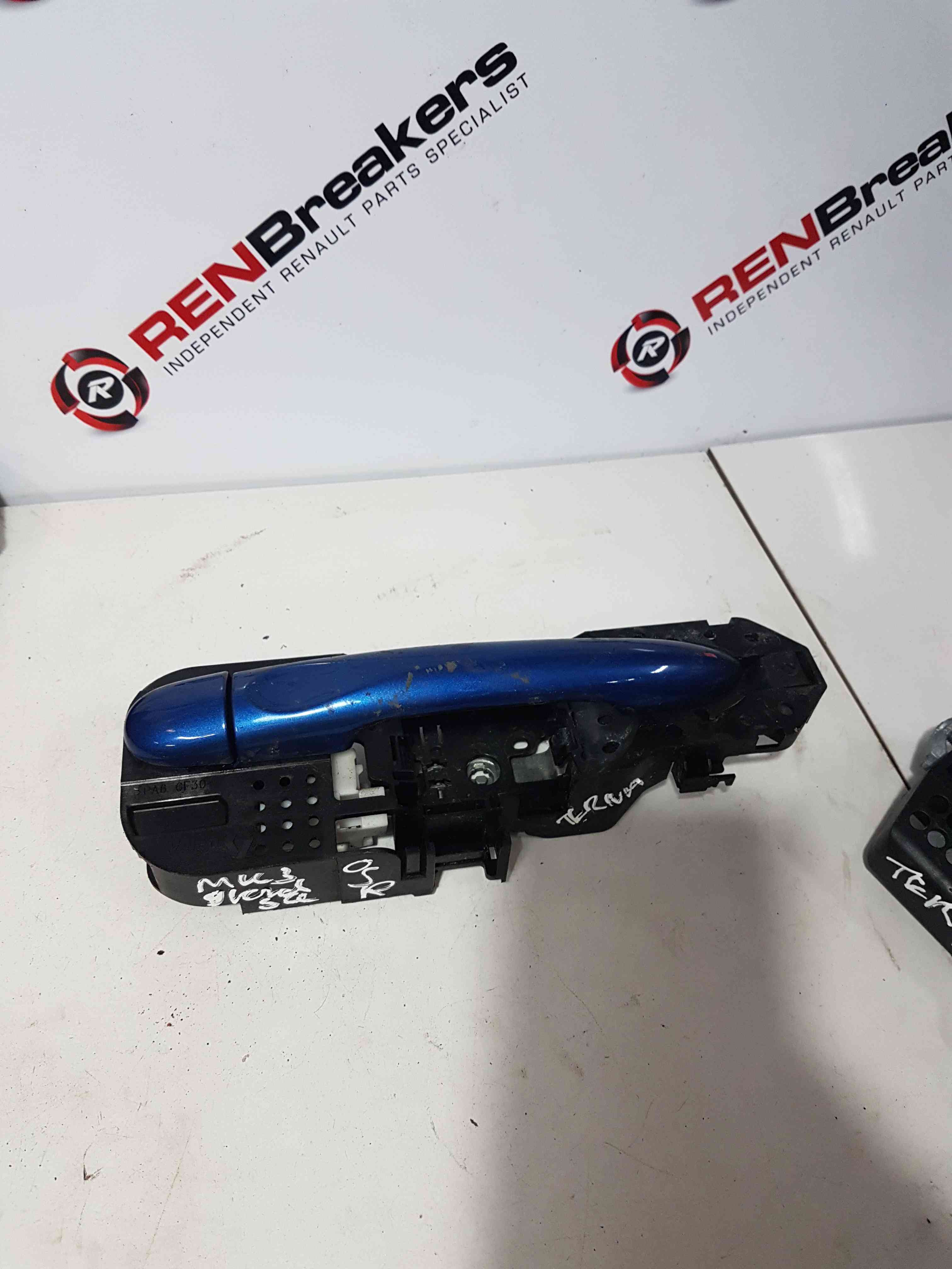 Thumb 4 Renault Scenic MK3 2009-2016 Drivers OSR Rear Exterior Door Handle Blue Terna