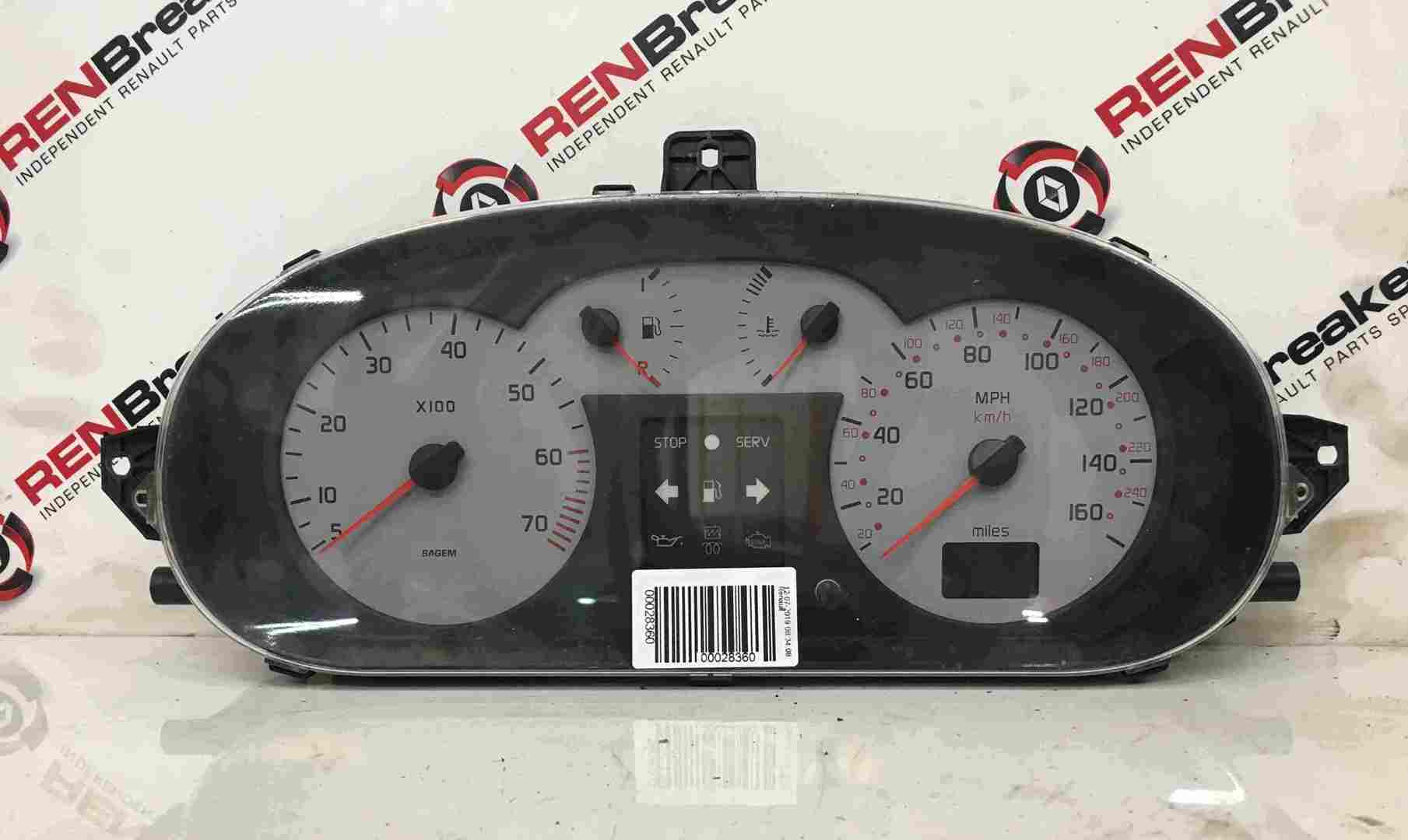 Renault Scenic RX4 1999-2003 Instrument Panel Dials Gauges Clocks 116K