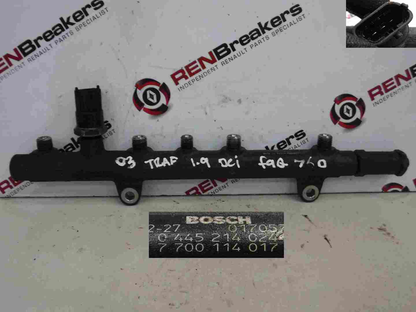 Renault Trafic 2001-2006 1.9 dCi Fuel Injector Pressure Sensor  Rail F9Q 760