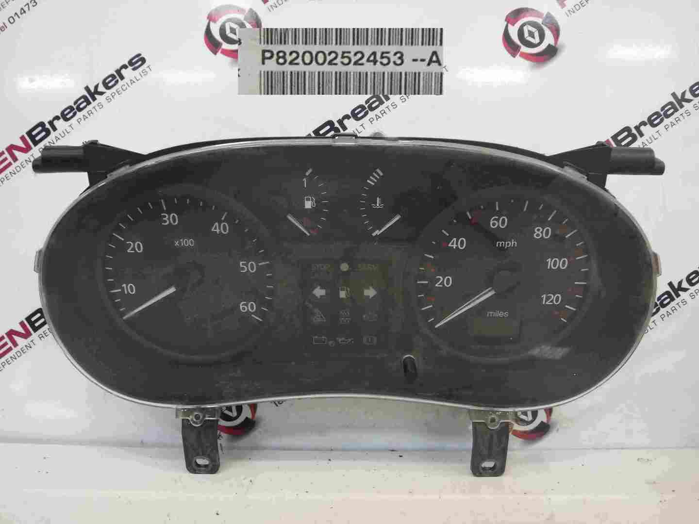 Renault Trafic 2001-2006 Instrument Panel Dials Gauges Clocks 8200252453