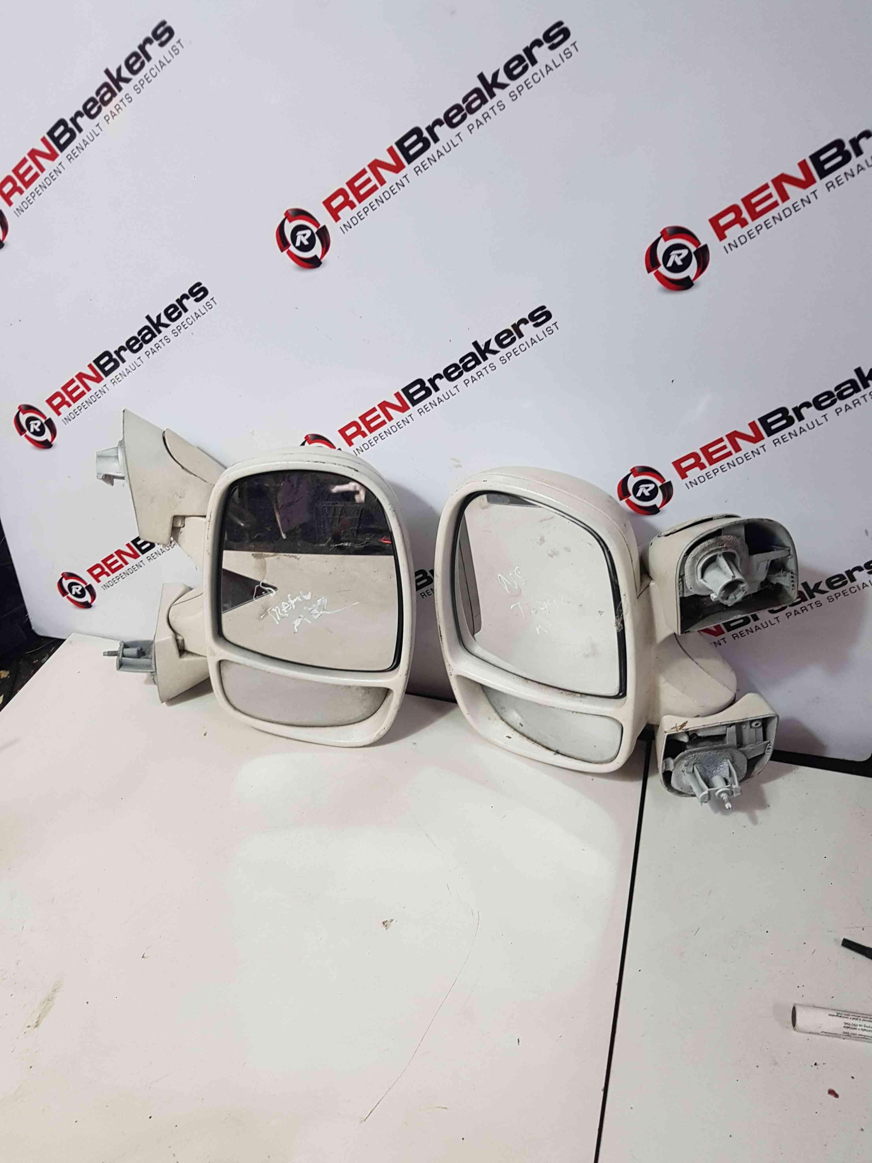 Thumb 7 Renault Trafic 2001-2006 Passenger Driver Ns Os Wing Mirror Pair White