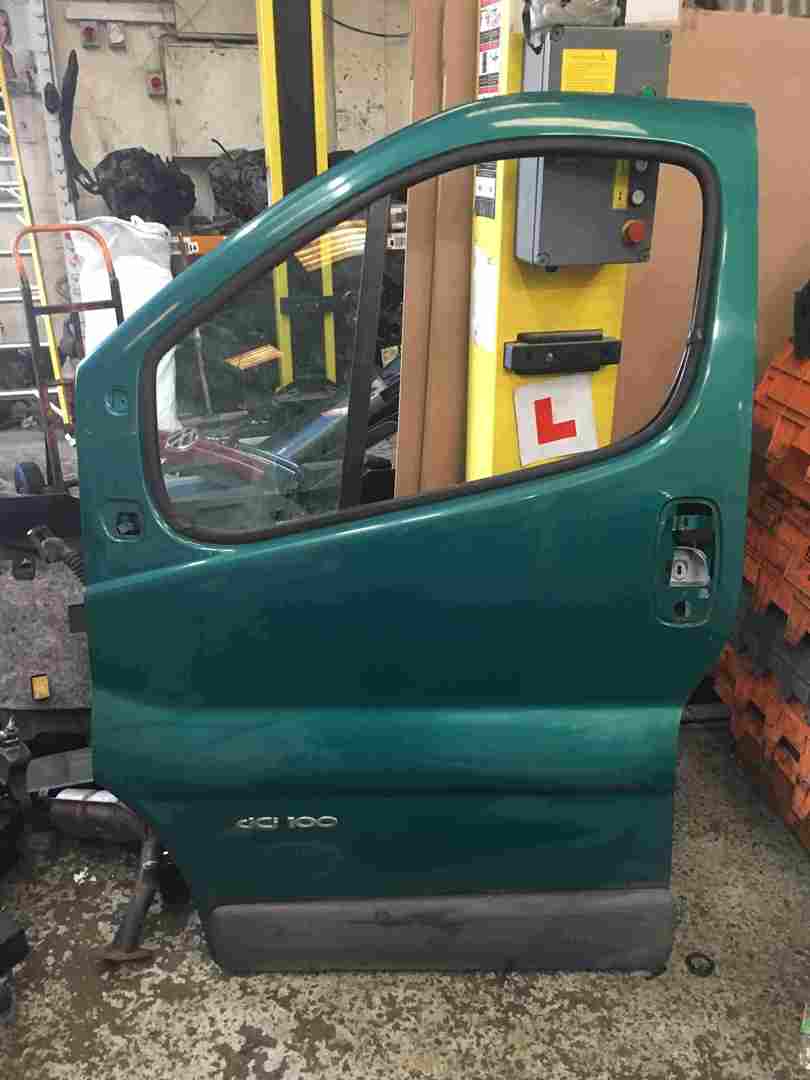 Renault Trafic 2001-2006 Passenger NSF Front Door Green TED92