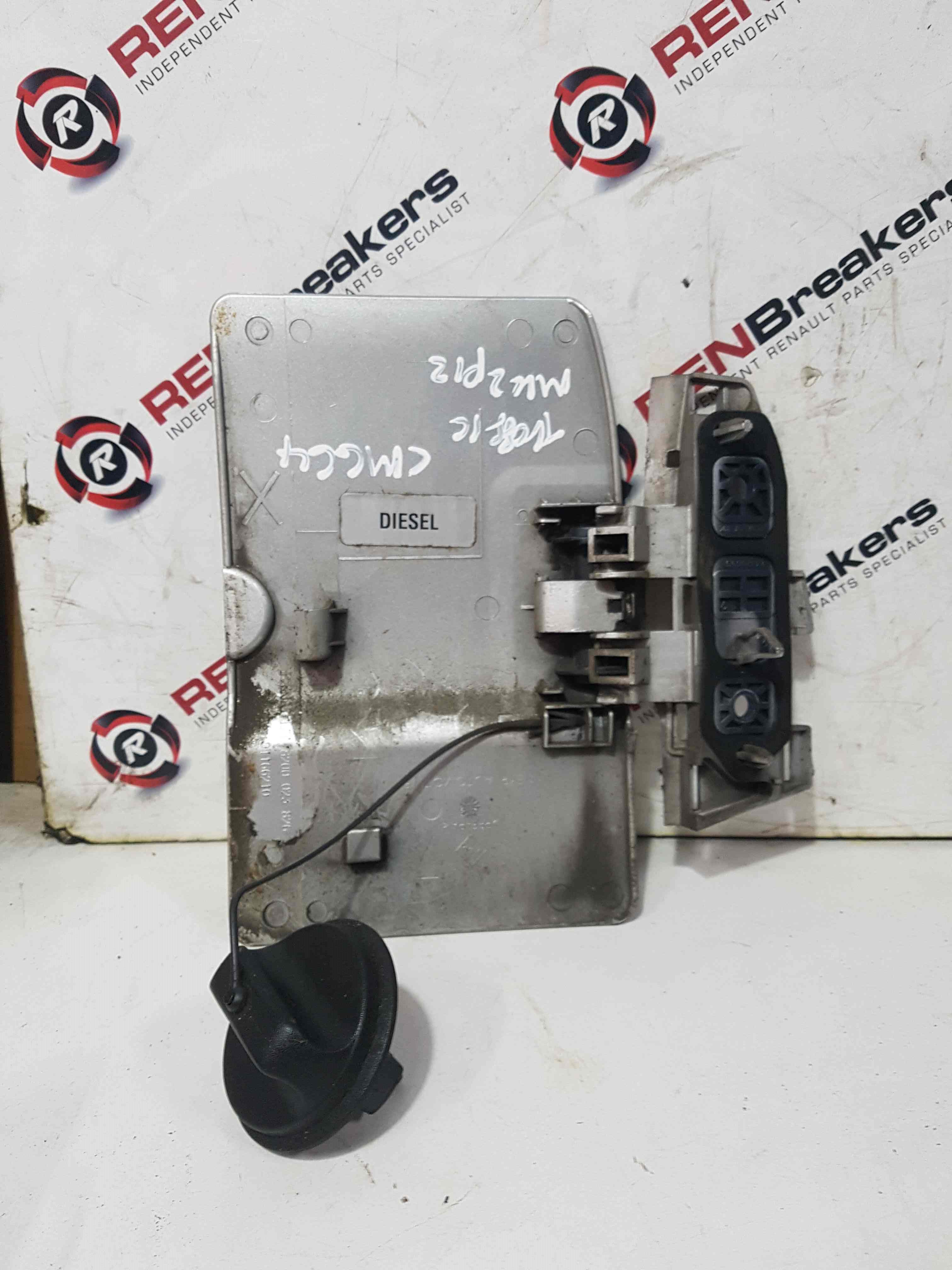 Thumb 3 Renault Trafic 2001-2006 Petrol Fuel CAP Cover + Hinges Silver Cmg64 8200023826