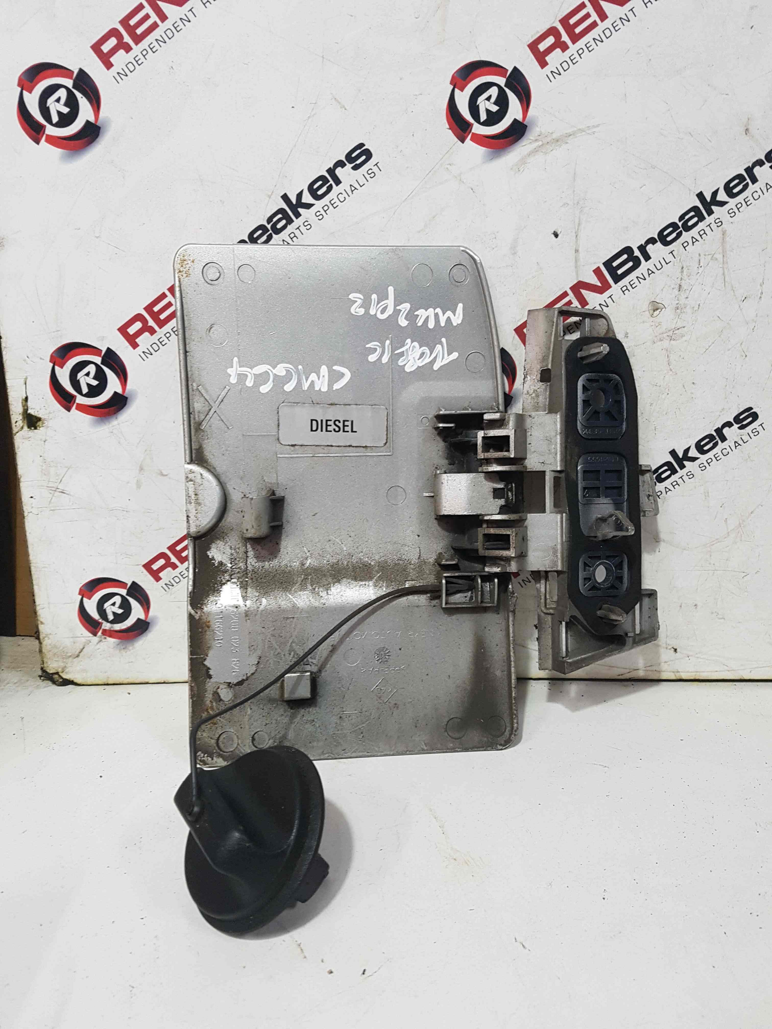 Thumb 4 Renault Trafic 2001-2006 Petrol Fuel CAP Cover + Hinges Silver Cmg64 8200023826