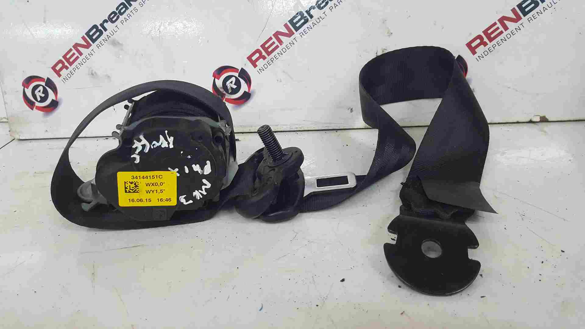 Thumb 2 Renault Trafic 2014-2018 Passenger NSF Front Seat Belt 34144151C 
