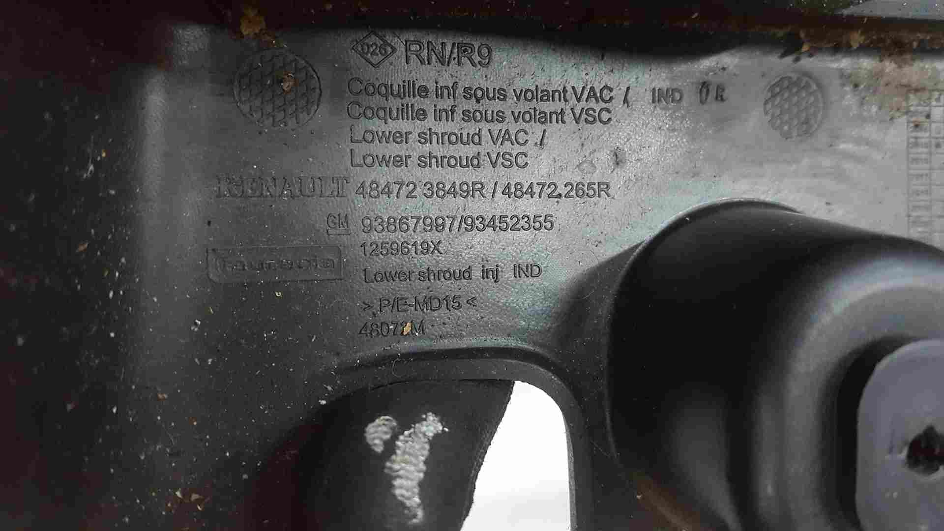 Thumb 5 Renault Trafic MK3 2014-2018 OSF Steering Wheel Cowling 484723849R