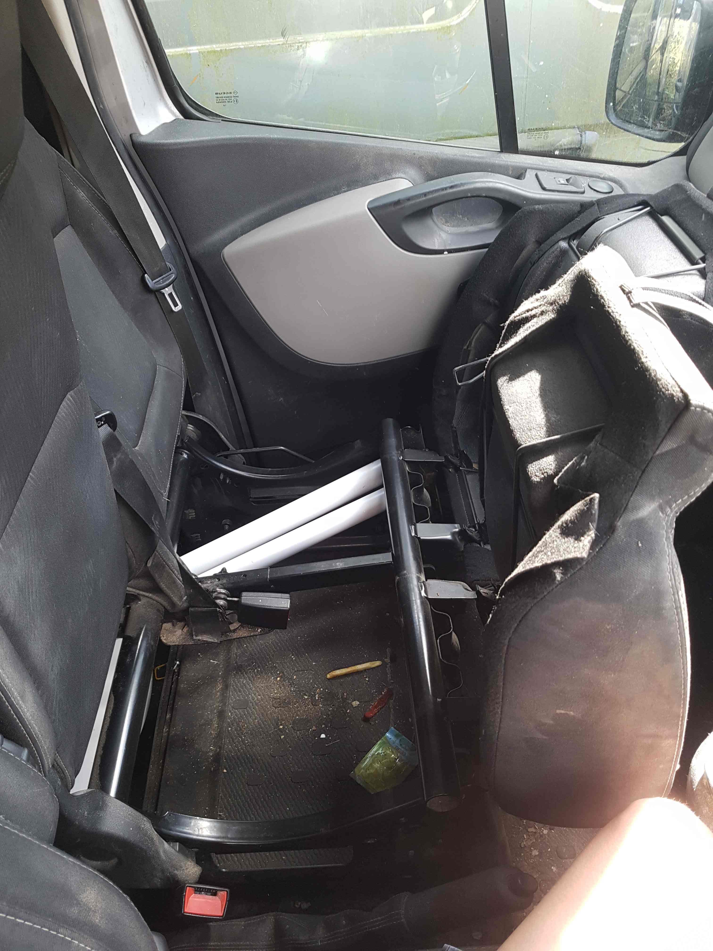 Thumb 2 Renault Trafic MK3 2014-2018 Passengers Double Bench Seat No Rips Black
