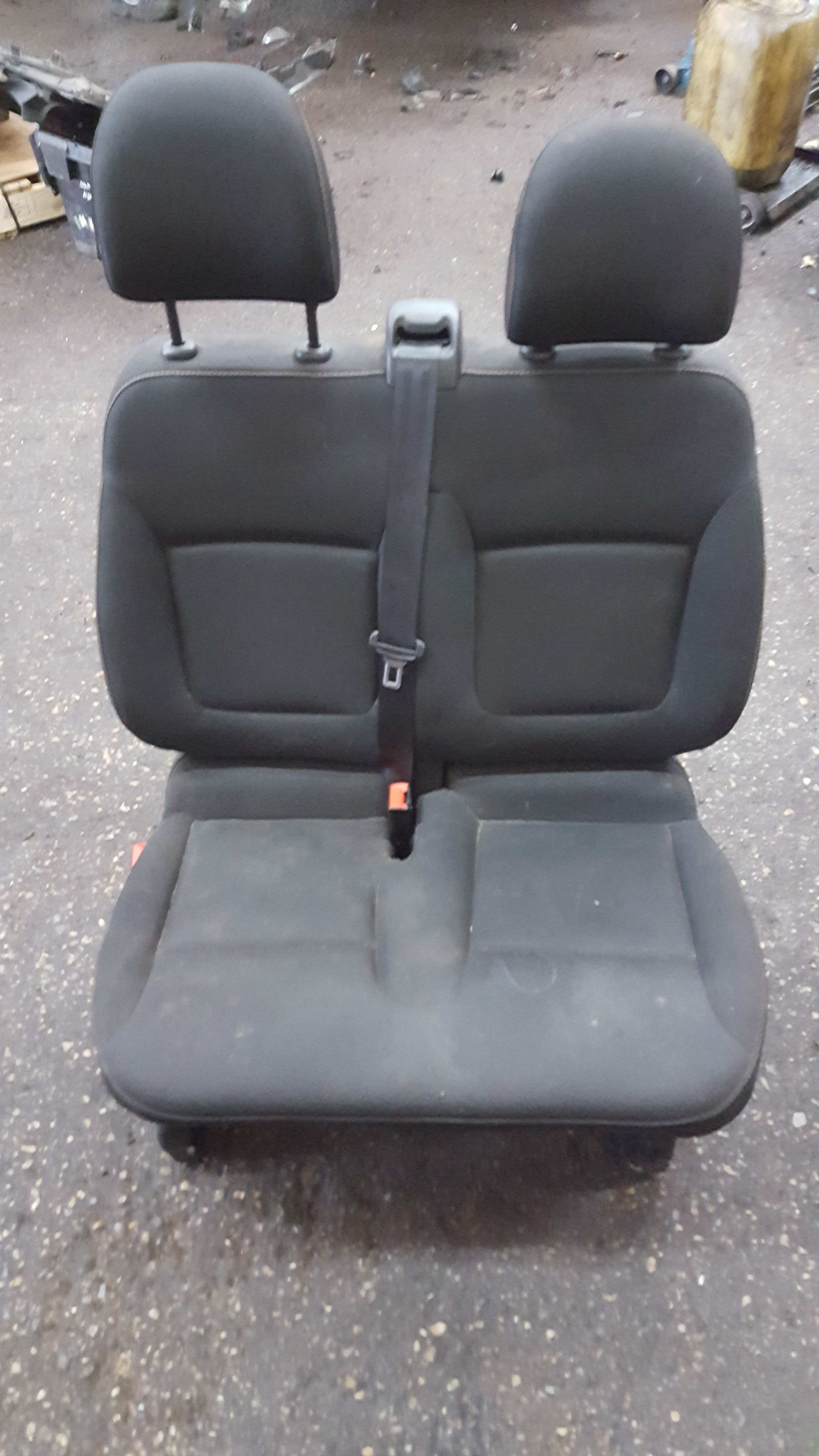 Renault Trafic MK3 2014-2018 Passengers Double Seat Black No Rips 