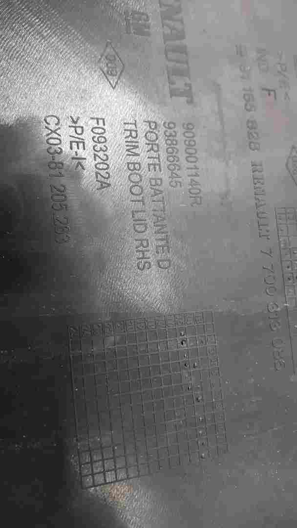 Thumb 3 Renault Trafic MK3 2014-2018 Rear Door Boot Trim OSR 909001140R